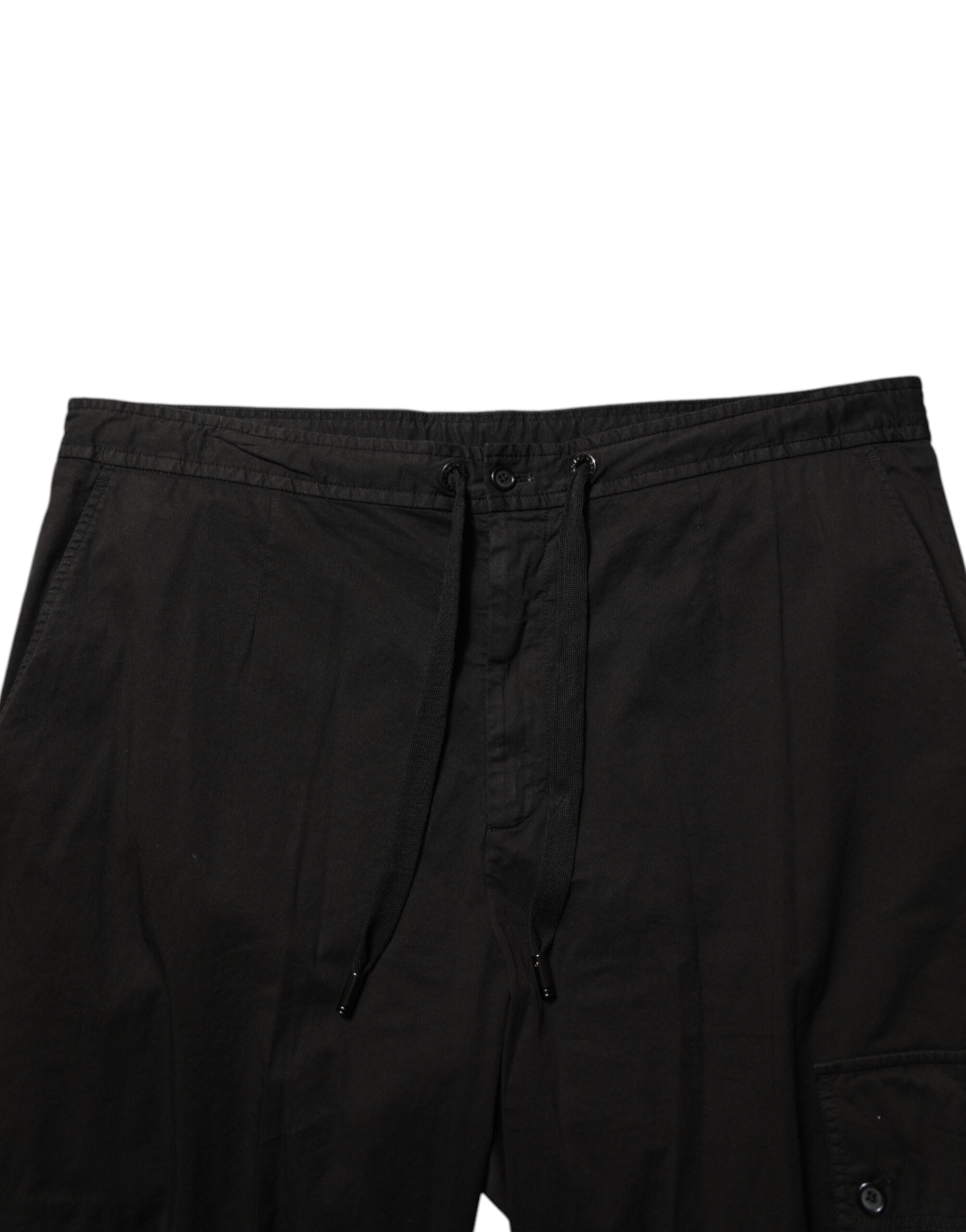 Dolce & Gabbana Black Cotton Cargo Jogger SweatMen's Men's Pants
