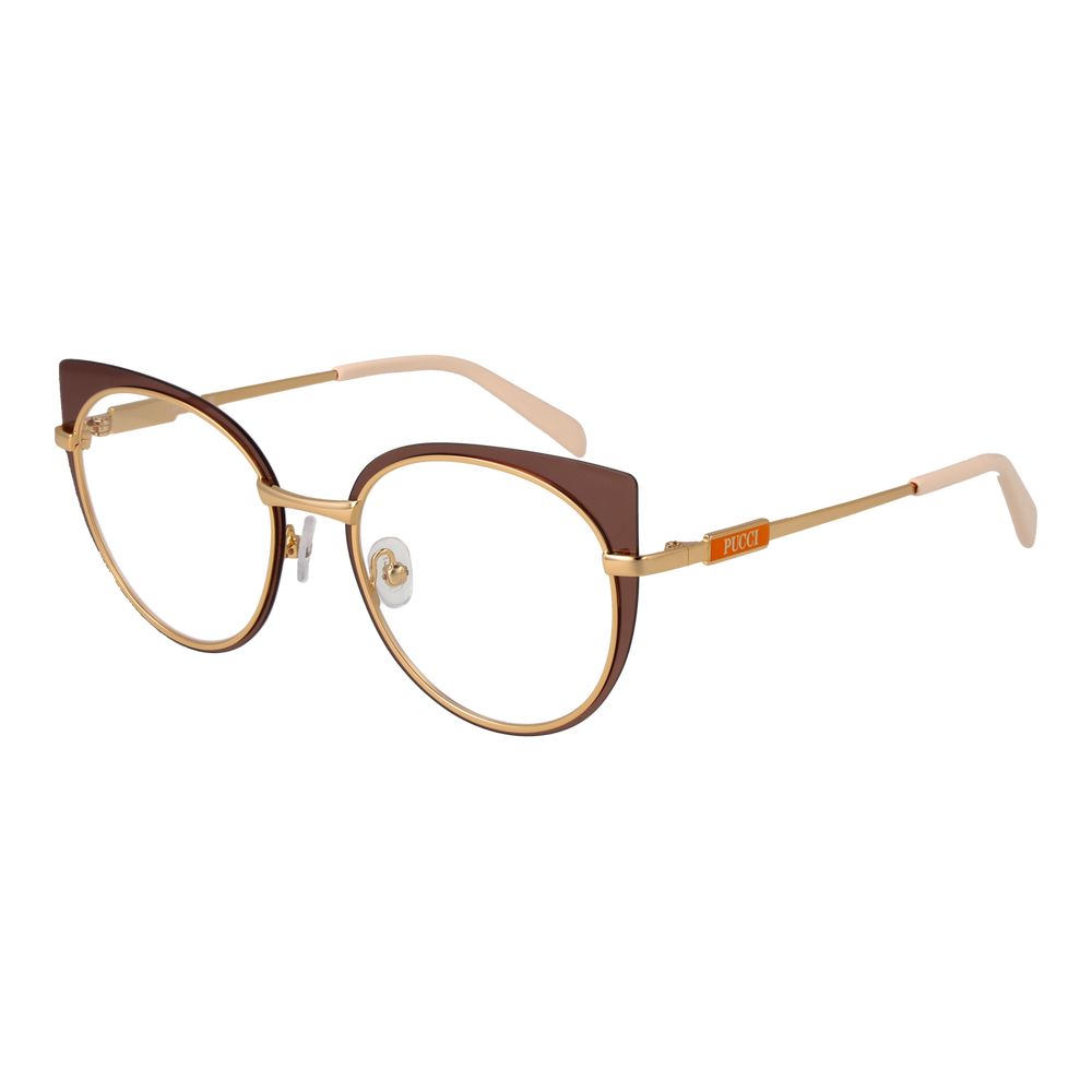 Emilio Pucci Brown Metal Glasses Women's (Frames)