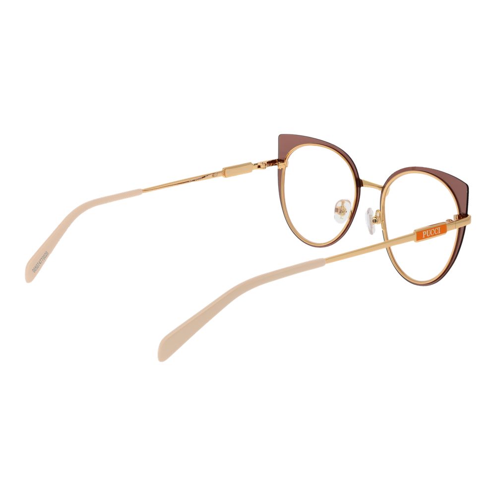 Emilio Pucci Brown Metal Glasses Women's (Frames)
