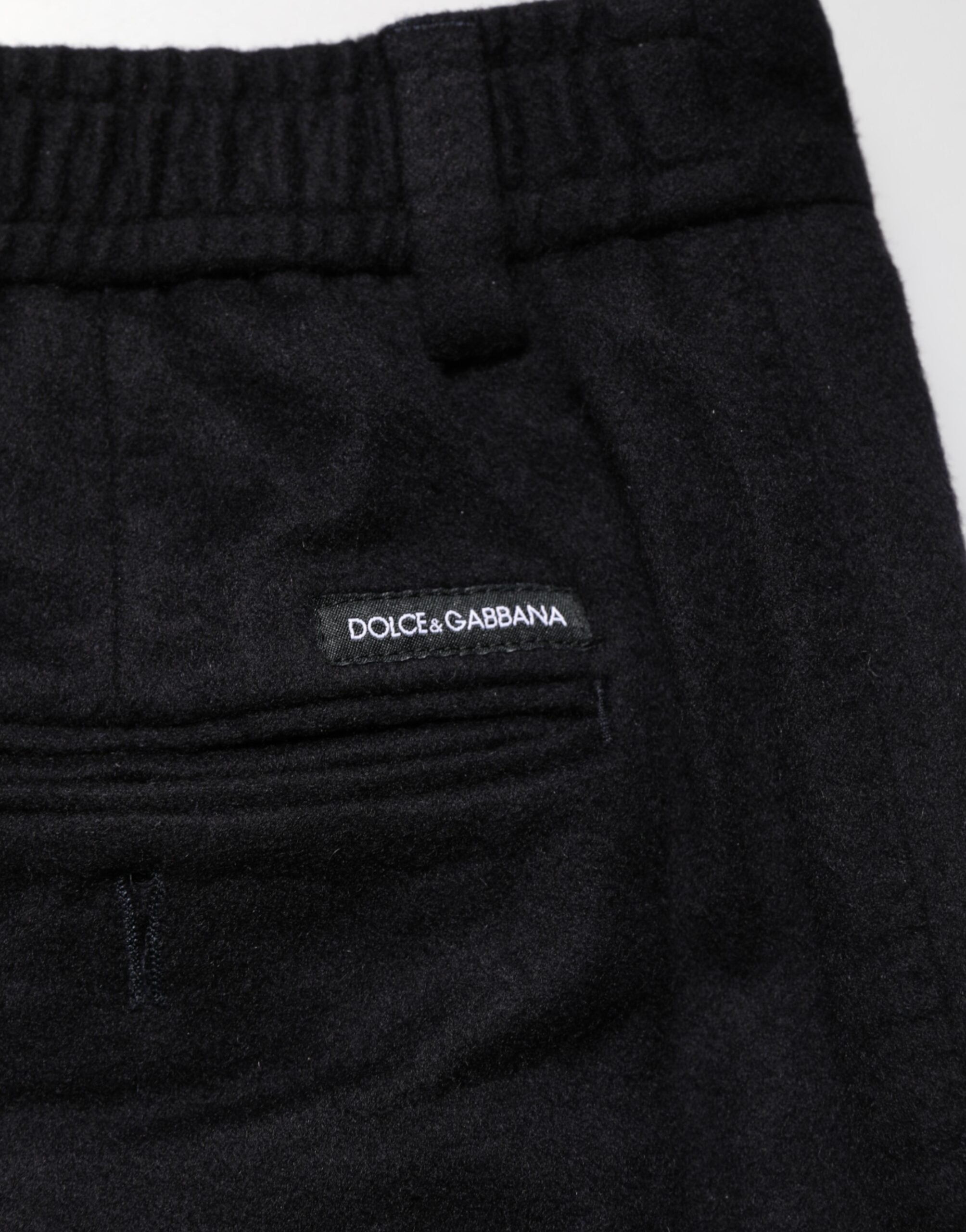 Dolce & Gabbana Black Cashmere Dress Formal Men Trouser Men's Pants (Pre-Owned)