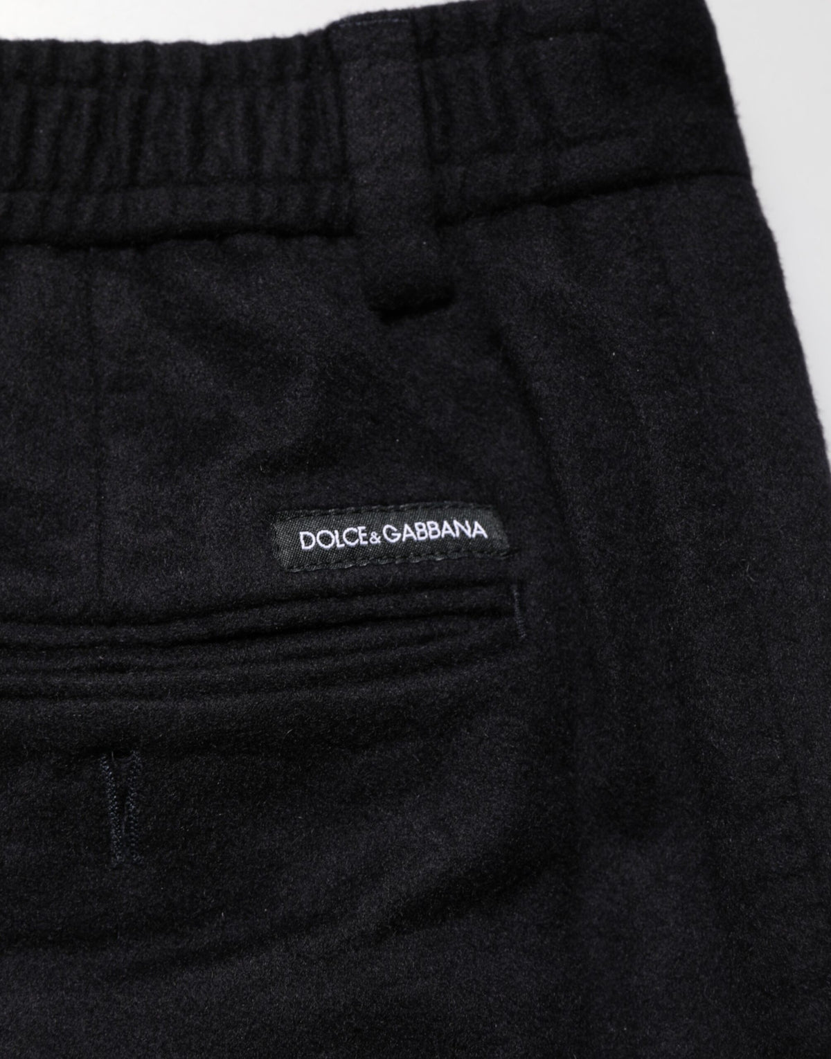 Dolce & Gabbana Black Cashmere Dress Formal Men Trouser Men's Pants (Pre-Owned)