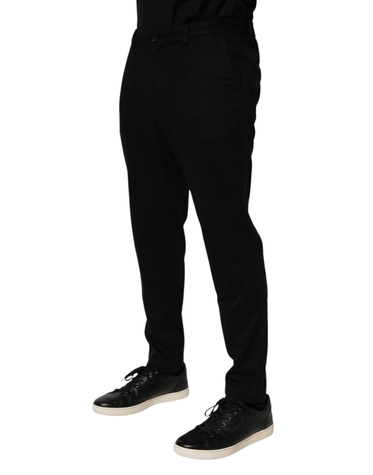 Dolce & Gabbana Black Cashmere Dress Formal Men Trouser Men's Pants (Pre-Owned)