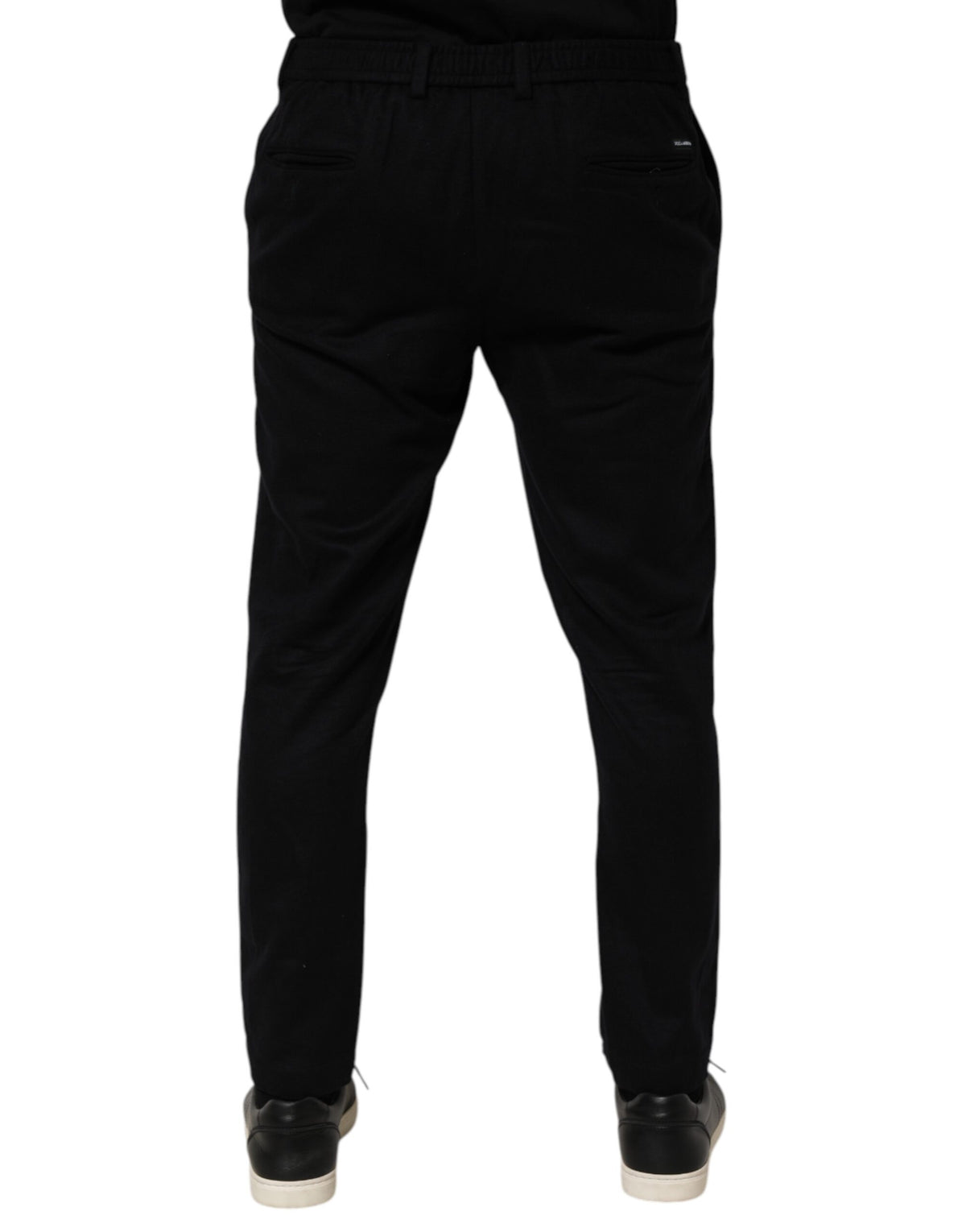 Dolce & Gabbana Black Cashmere Dress Formal Men Trouser Men's Pants (Pre-Owned)