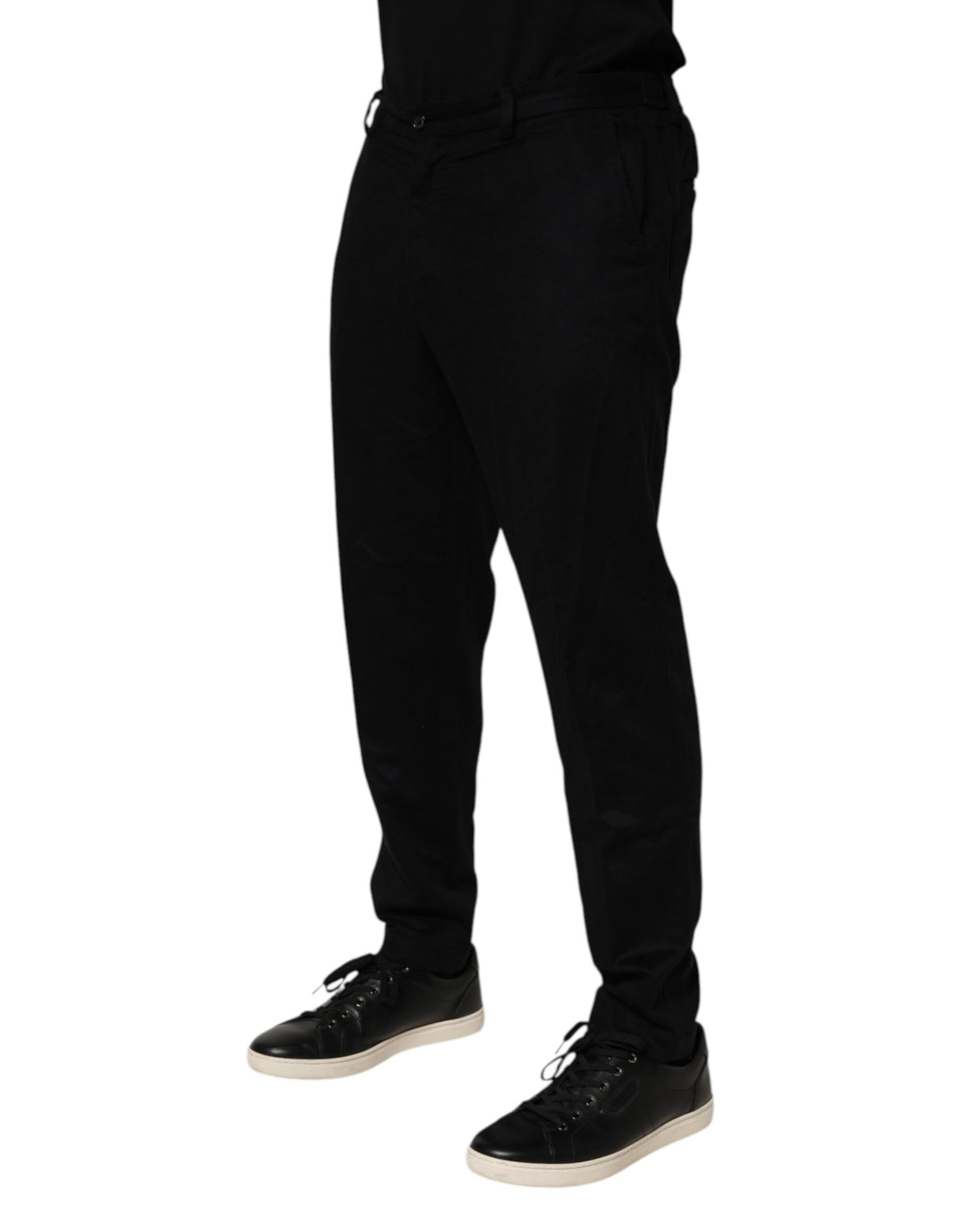 Dolce & Gabbana Black Cashmere Dress Formal Trouser Men's Pants (Pre-Owned)