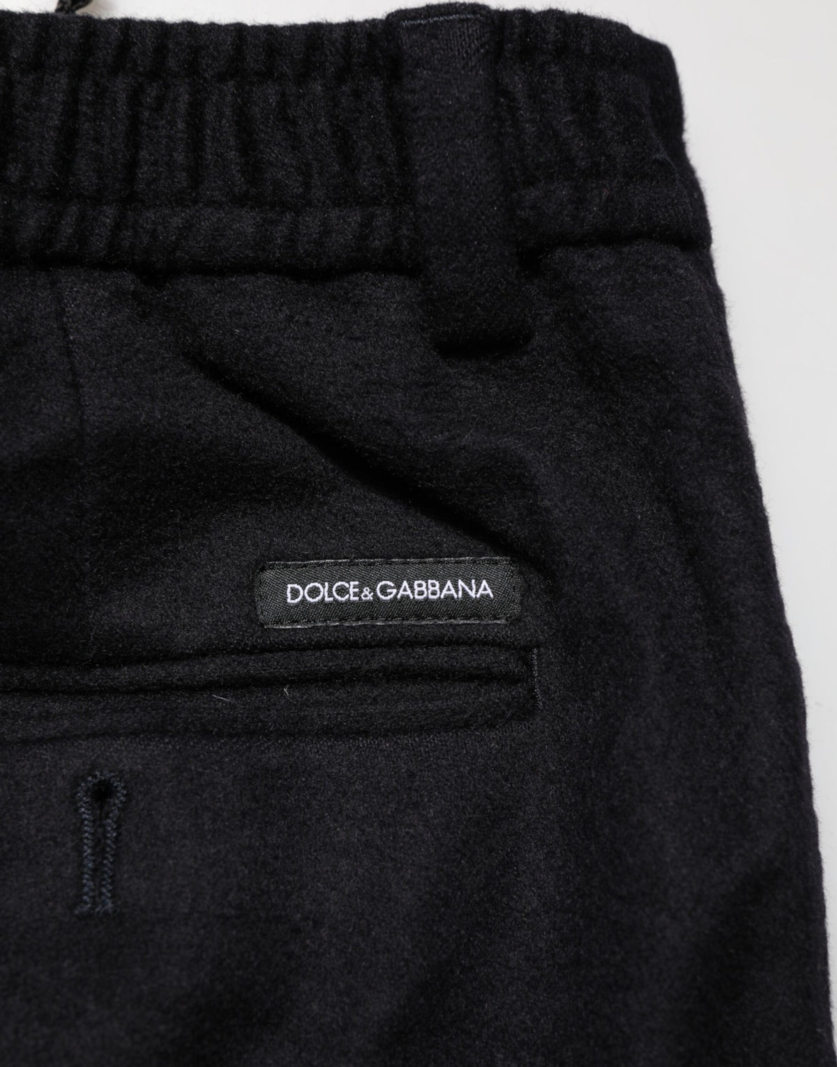 Dolce & Gabbana Black Cashmere Dress Formal Trouser Men's Pants (Pre-Owned)