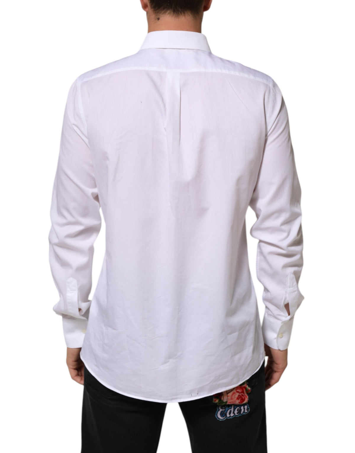 Dolce & Gabbana White Cotton MARTINI Men Formal Dress Men's Shirt (Pre-Owned)