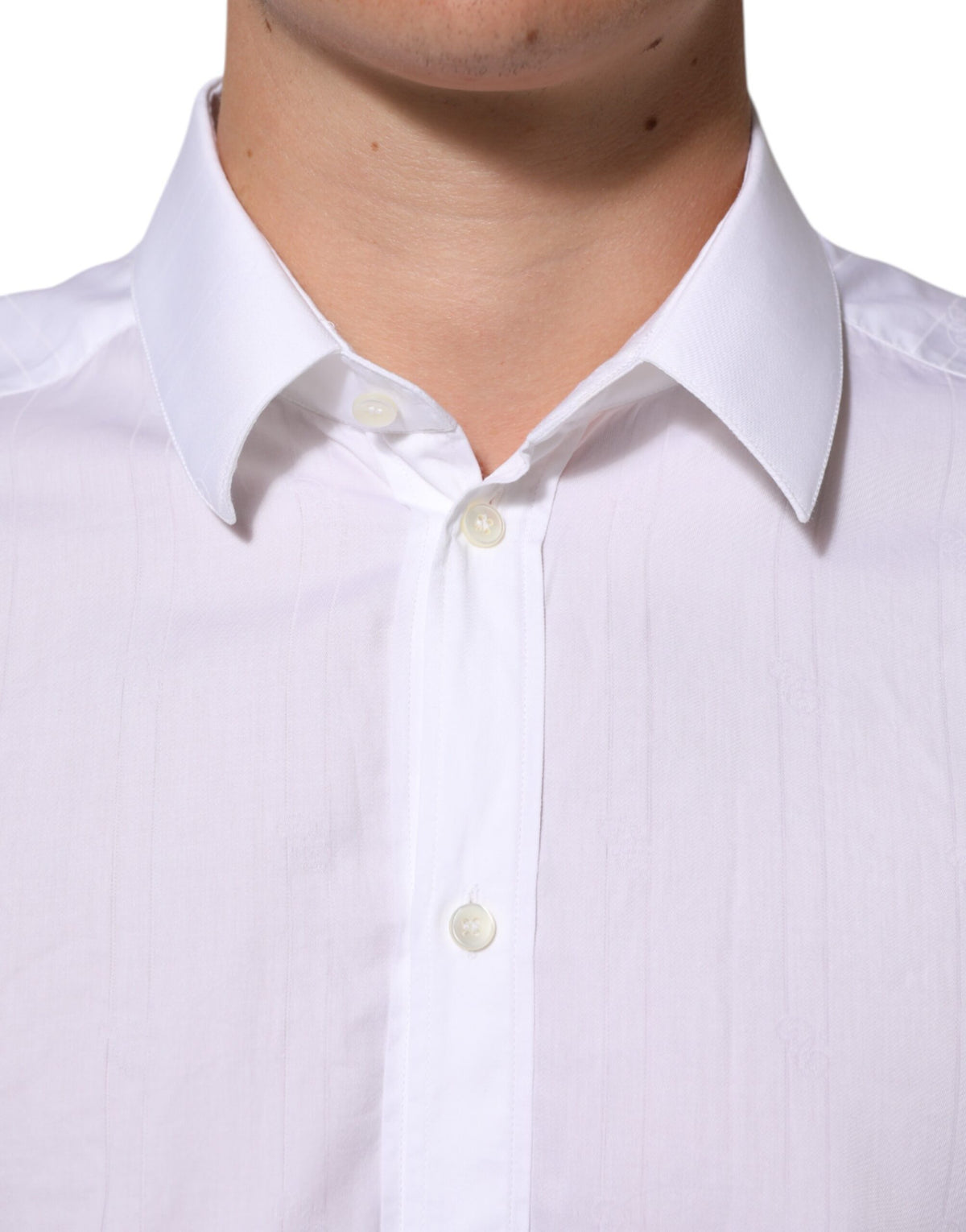 Dolce & Gabbana White Cotton MARTINI Men Formal Dress Men's Shirt (Pre-Owned)
