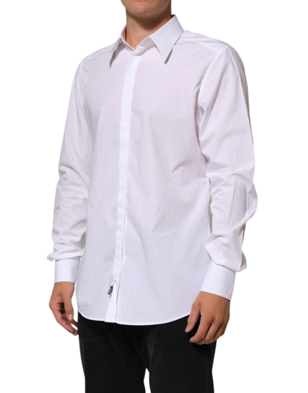 Dolce & Gabbana White Cotton MARTINI Men Formal Dress Men's Shirt