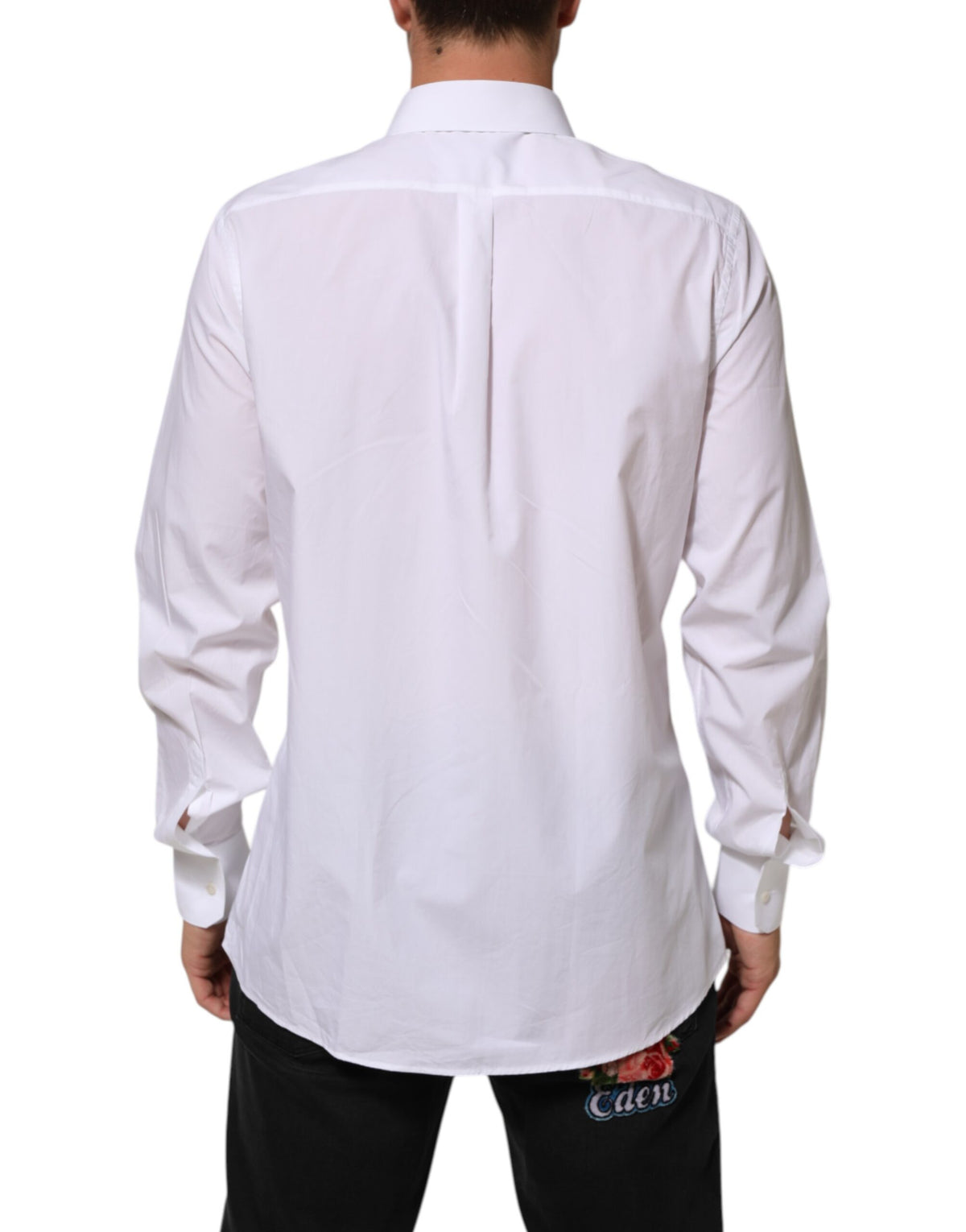 Dolce & Gabbana White Cotton MARTINI Men Formal Dress Men's Shirt
