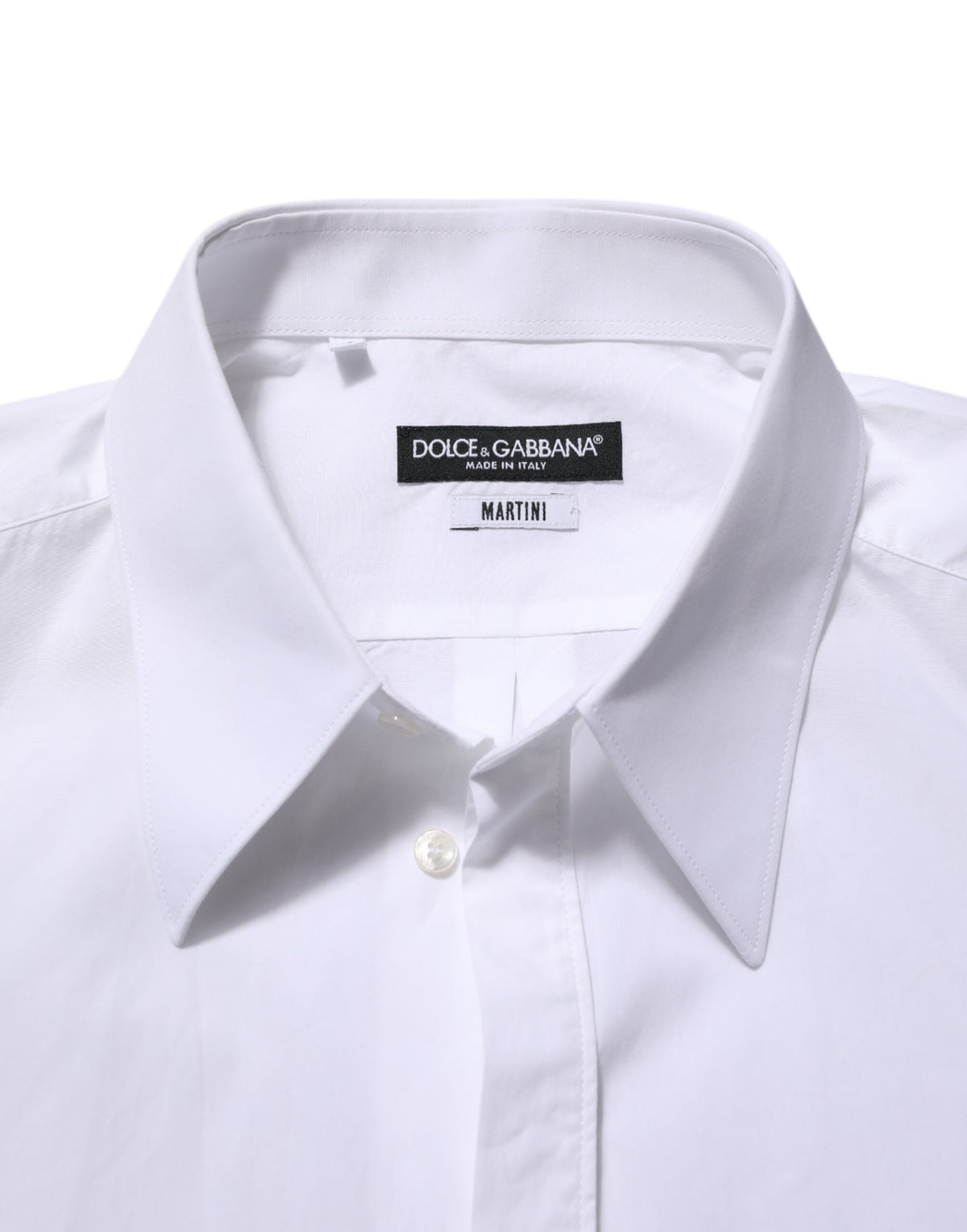 Dolce & Gabbana White Cotton MARTINI Men Formal Dress Men's Shirt