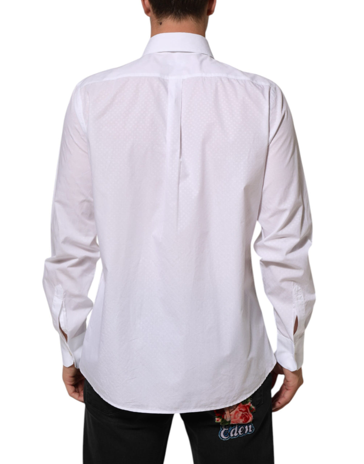 Dolce & Gabbana White Cotton MARTINI Bib Formal Dress Men's Shirt (Pre-Owned)