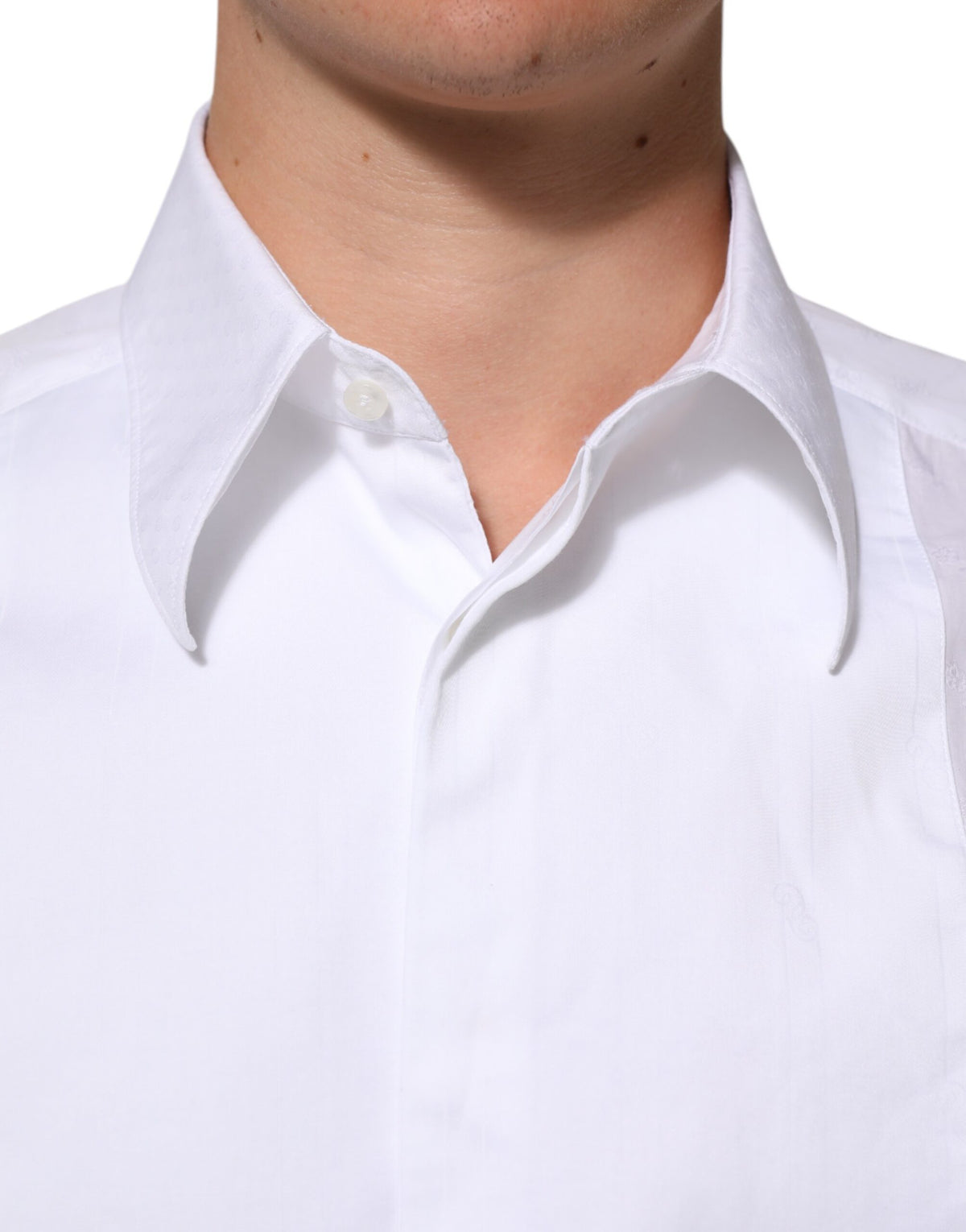 Dolce & Gabbana White Cotton MARTINI Bib Formal Dress Men's Shirt (Pre-Owned)