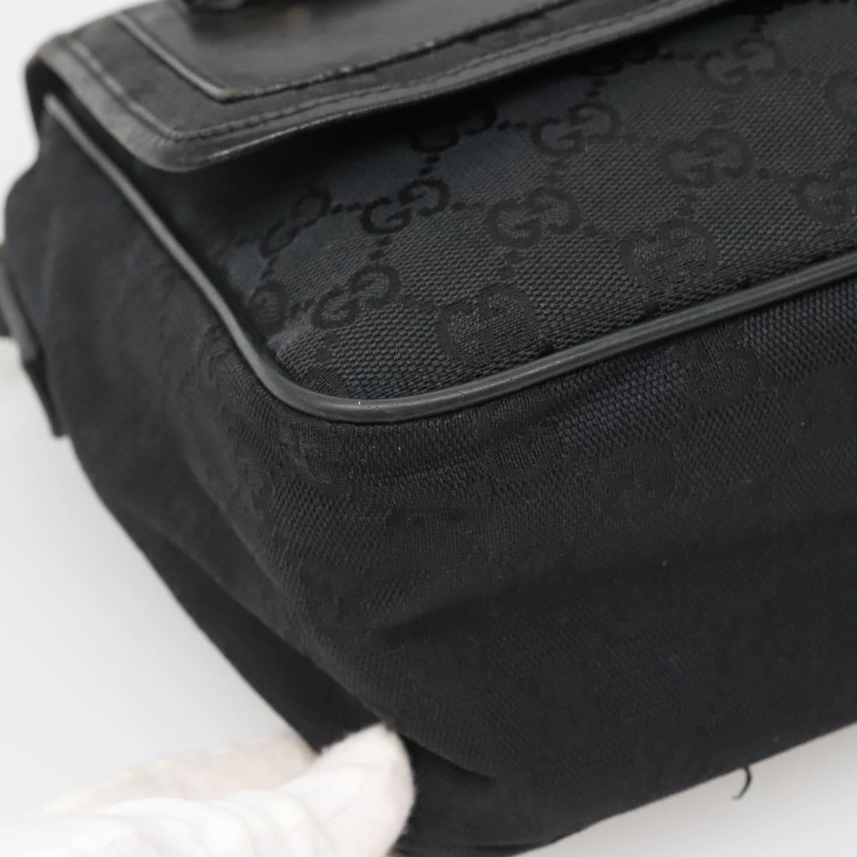 Gucci Flap Messenger Gg Coated Canvas Black Canvas Shoulder Bag Bag (Pre-Owned)