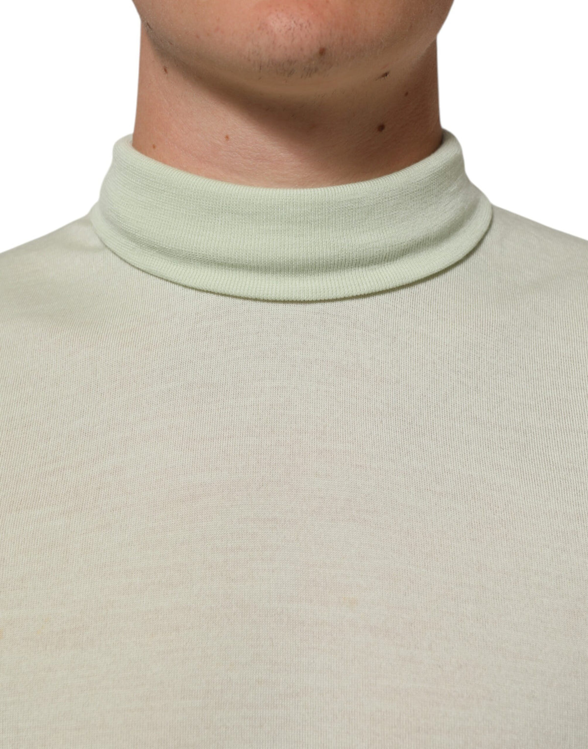 Dolce & Gabbana Light Green Logo TurtleNeck Pullover Men's Sweater (Pre-Owned)