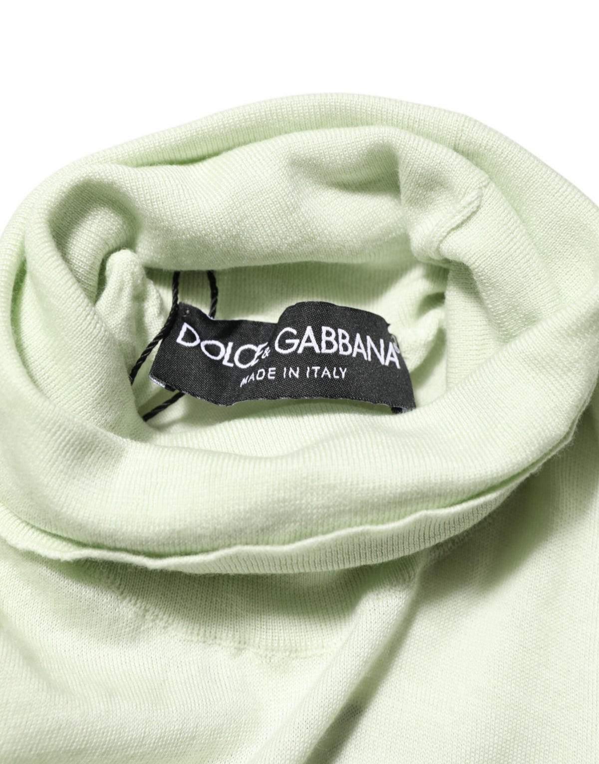 Dolce & Gabbana Light Green Logo TurtleNeck Pullover Men's Sweater (Pre-Owned)