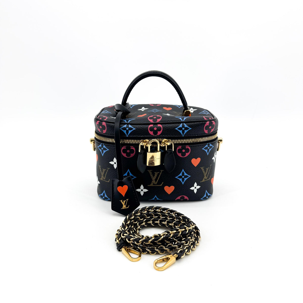 Louis Vuitton Vanity Limited Edition Game On Multicolor Monogram Black Canvas Handbag (Pre-Owned)