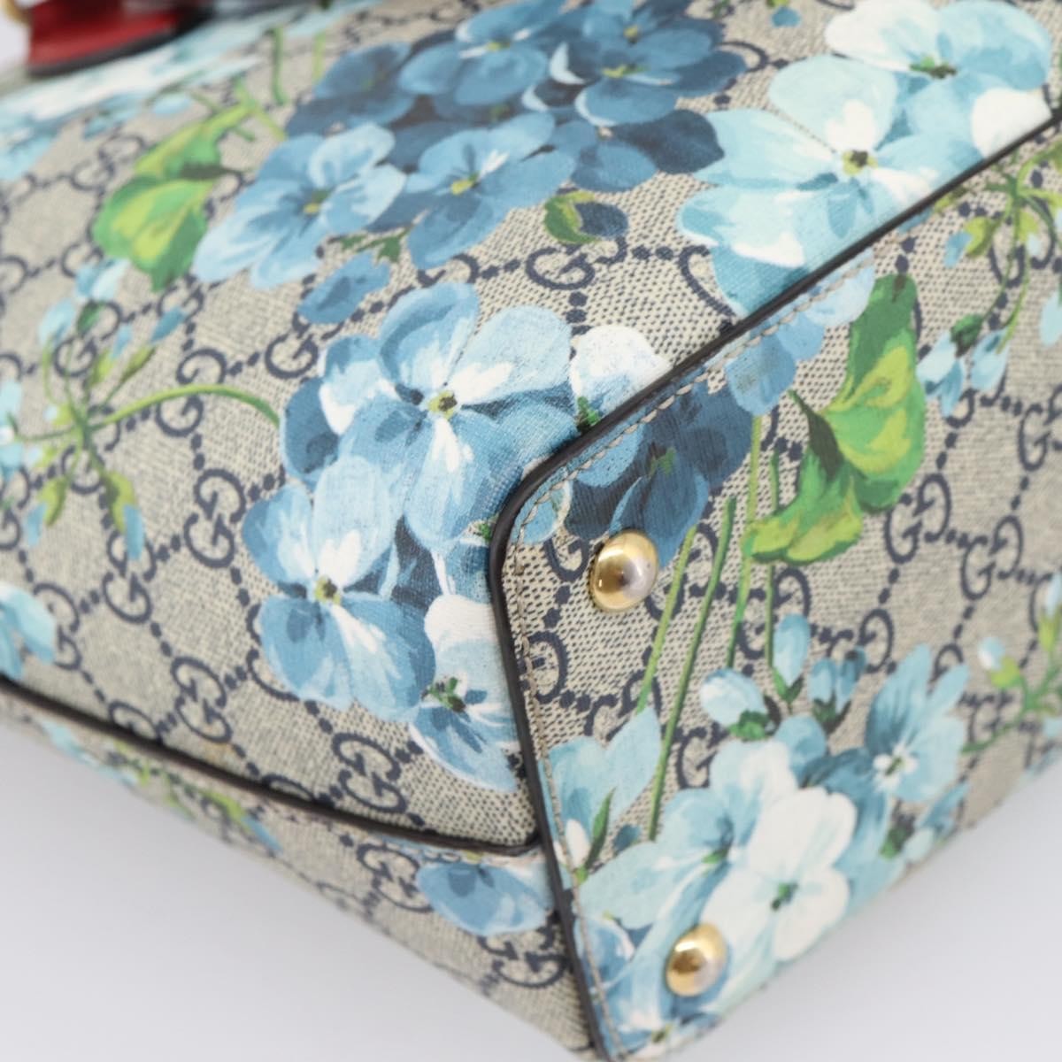 Gucci Linea A Convertible Blooms Print Gg Coated Canvas Multicolour Canvas Tote Bag Bag (Pre-Owned)