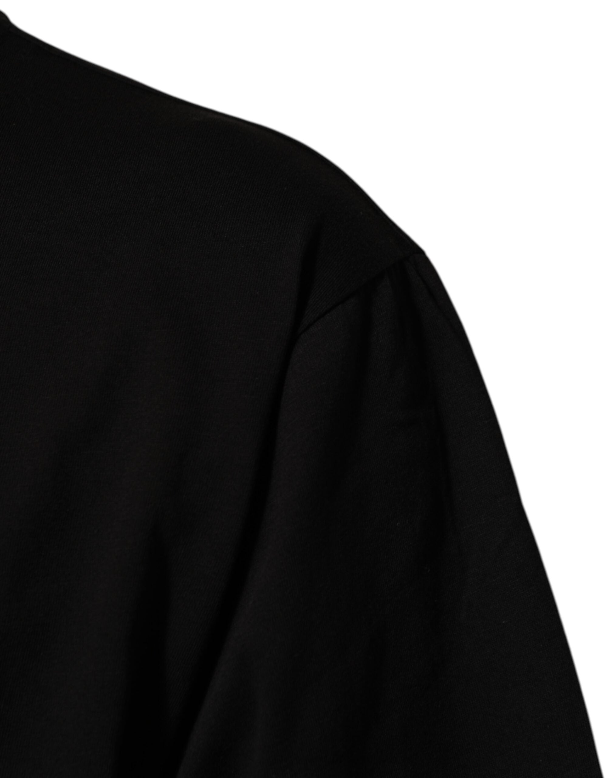 Dolce & Gabbana Black Logo Print Cotton Men Crew Neck Men's T-shirt (Pre-Owned)