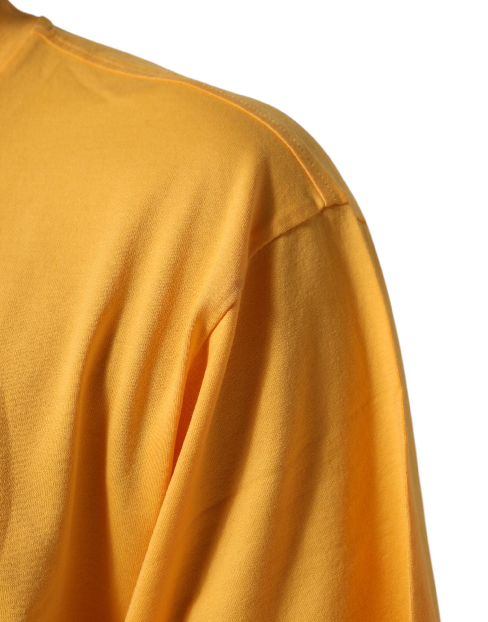 Dolce & Gabbana Yellow Secret Graden Floral Cotton CrewNeck Men's T-shirt