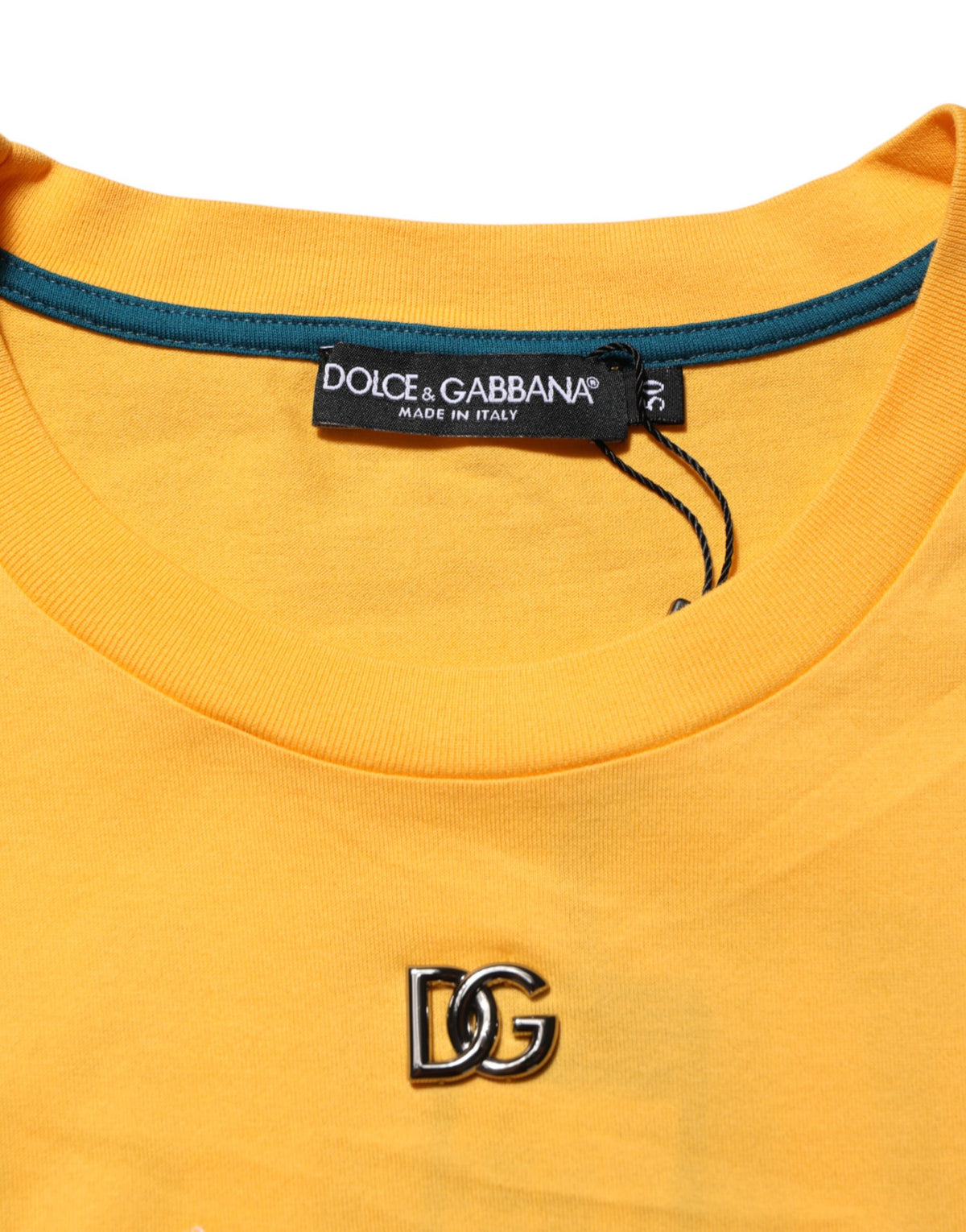 Dolce & Gabbana Yellow Secret Graden Floral Cotton CrewNeck Men's T-shirt
