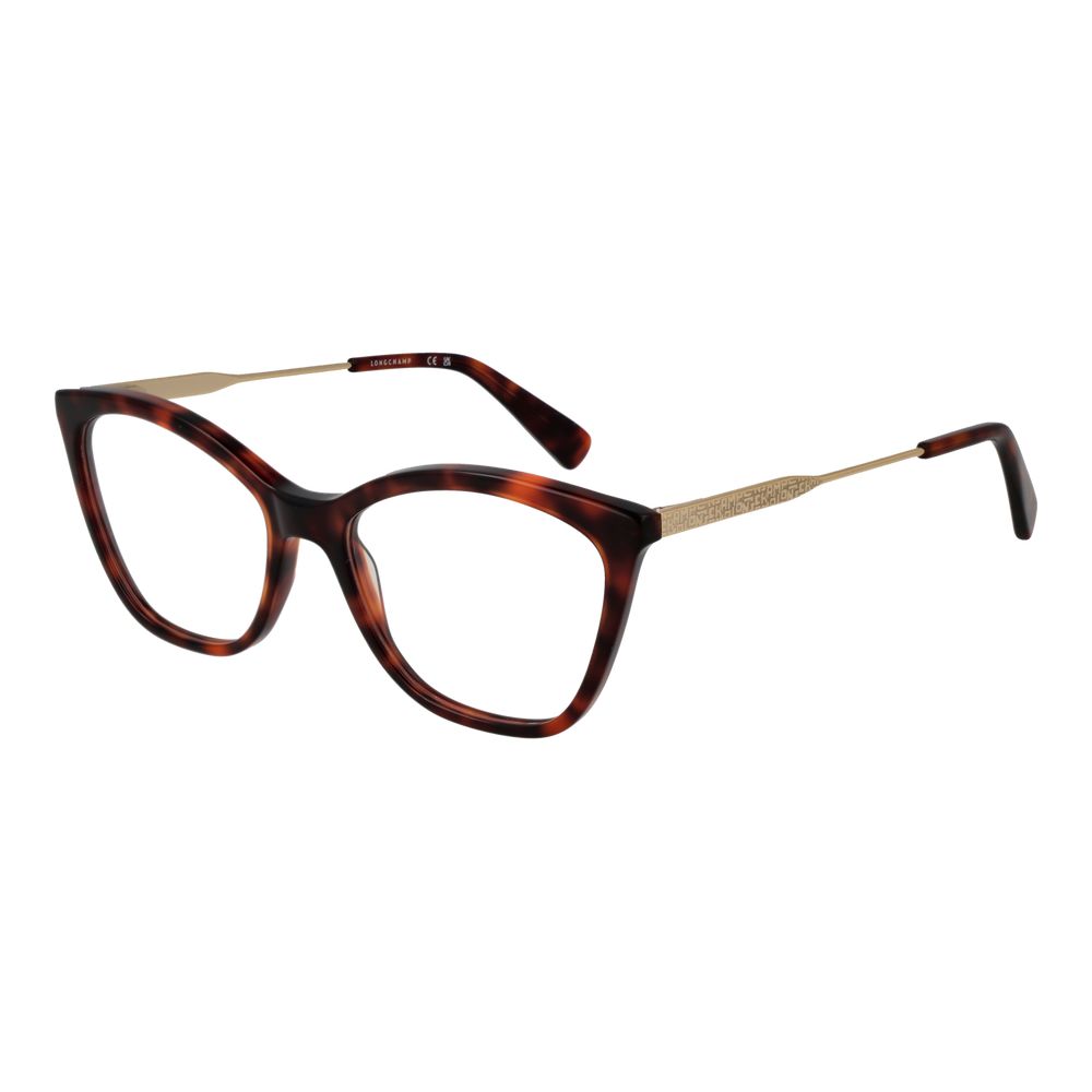 Longchamp Brown Metal & Plastic Glasses Women's (Frames)