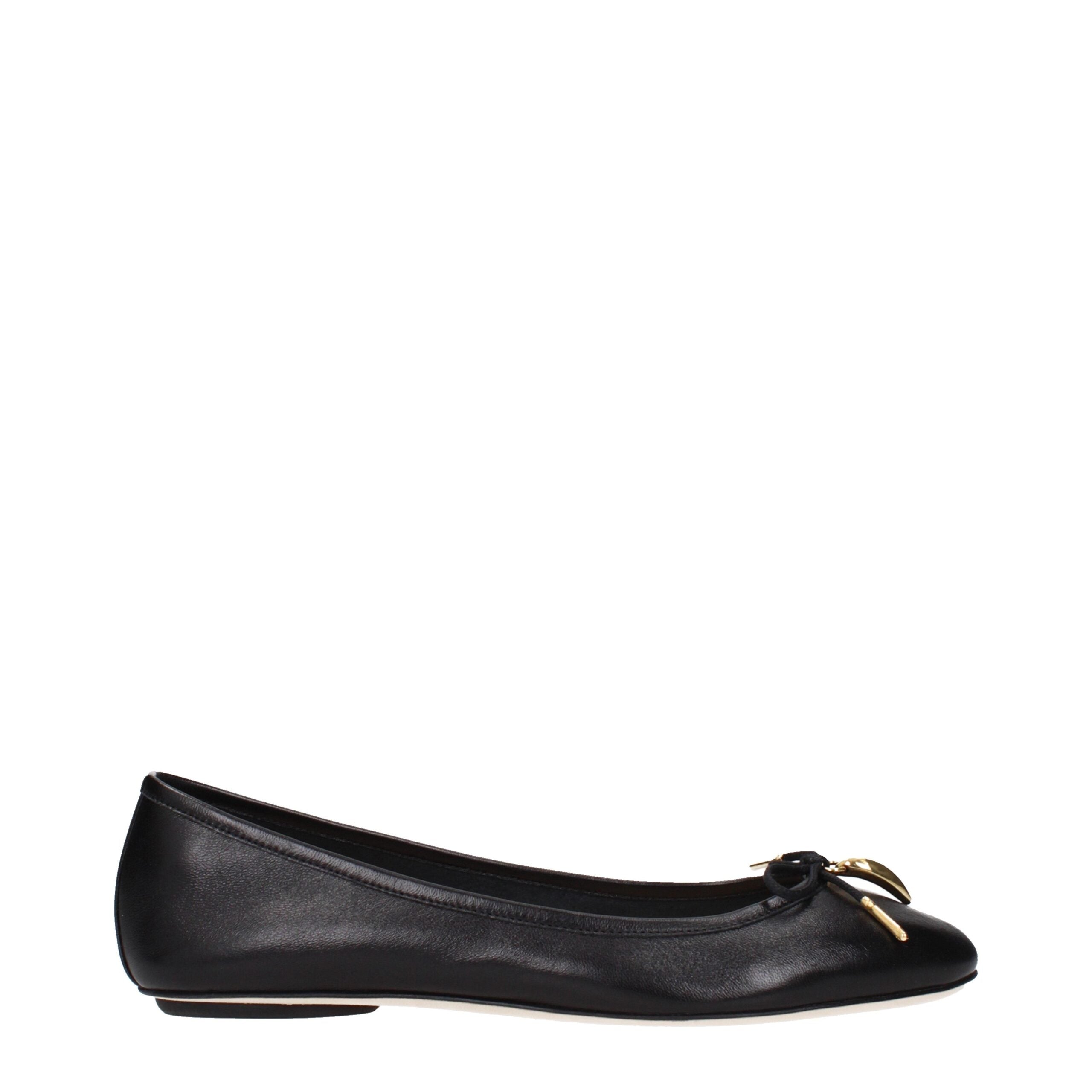 Chloé Black Leather Ballet Women's Flats