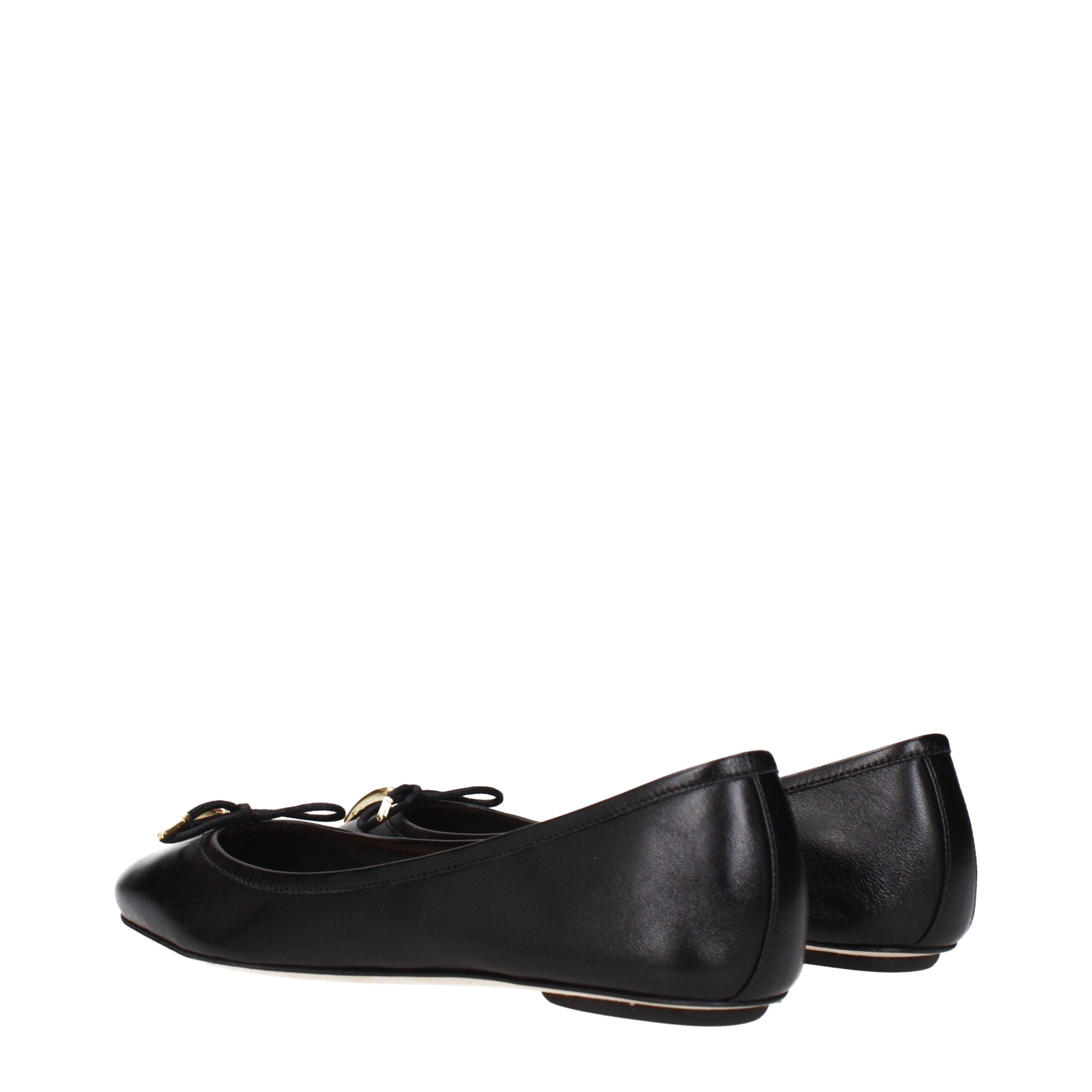 Chloé Black Leather Ballet Women's Flats