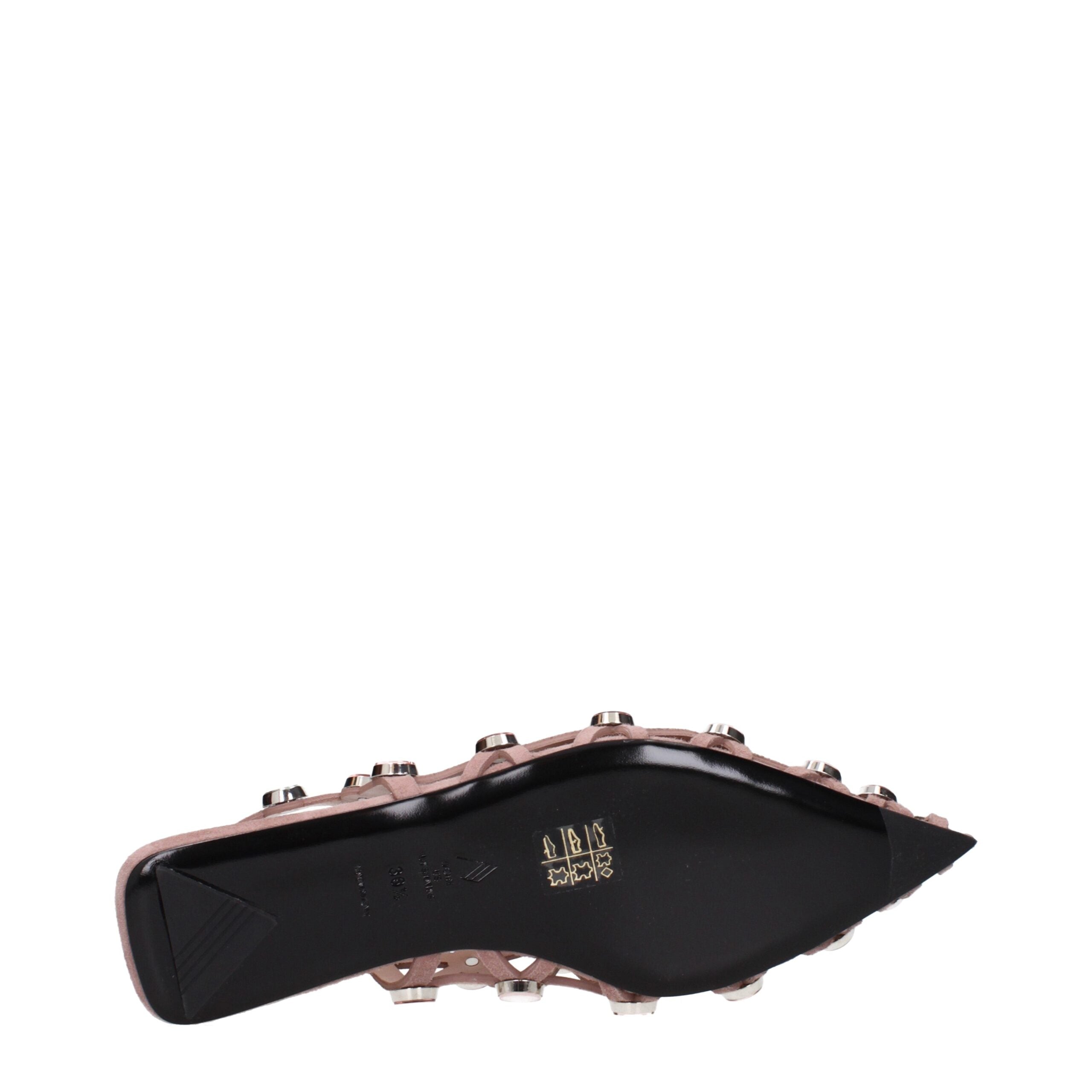 The Attico Pink Leather Ballet Women's Flats