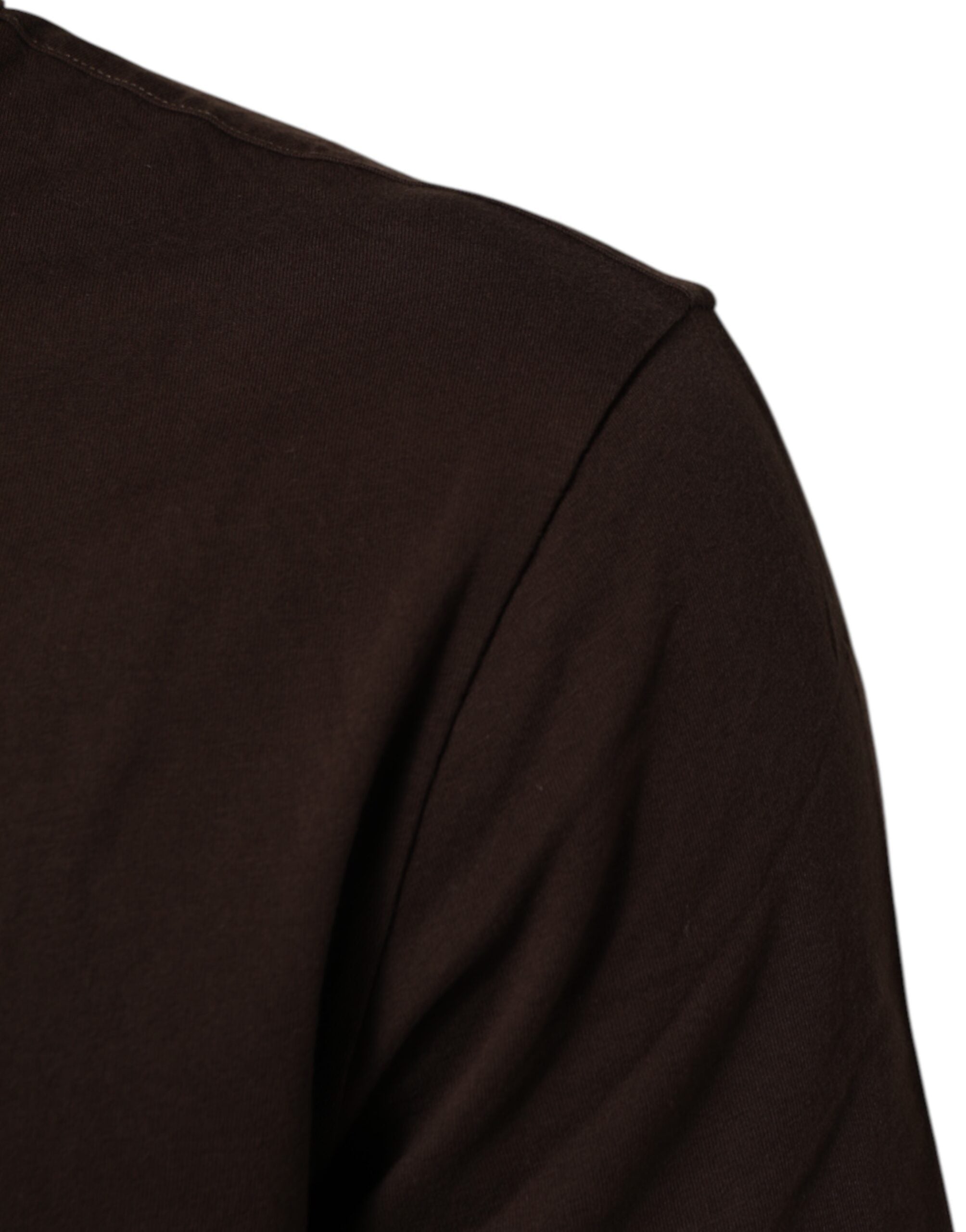 Dolce & Gabbana Brown Coin Laurel Print Men Crew Neck Men's T-shirt (Pre-Owned)