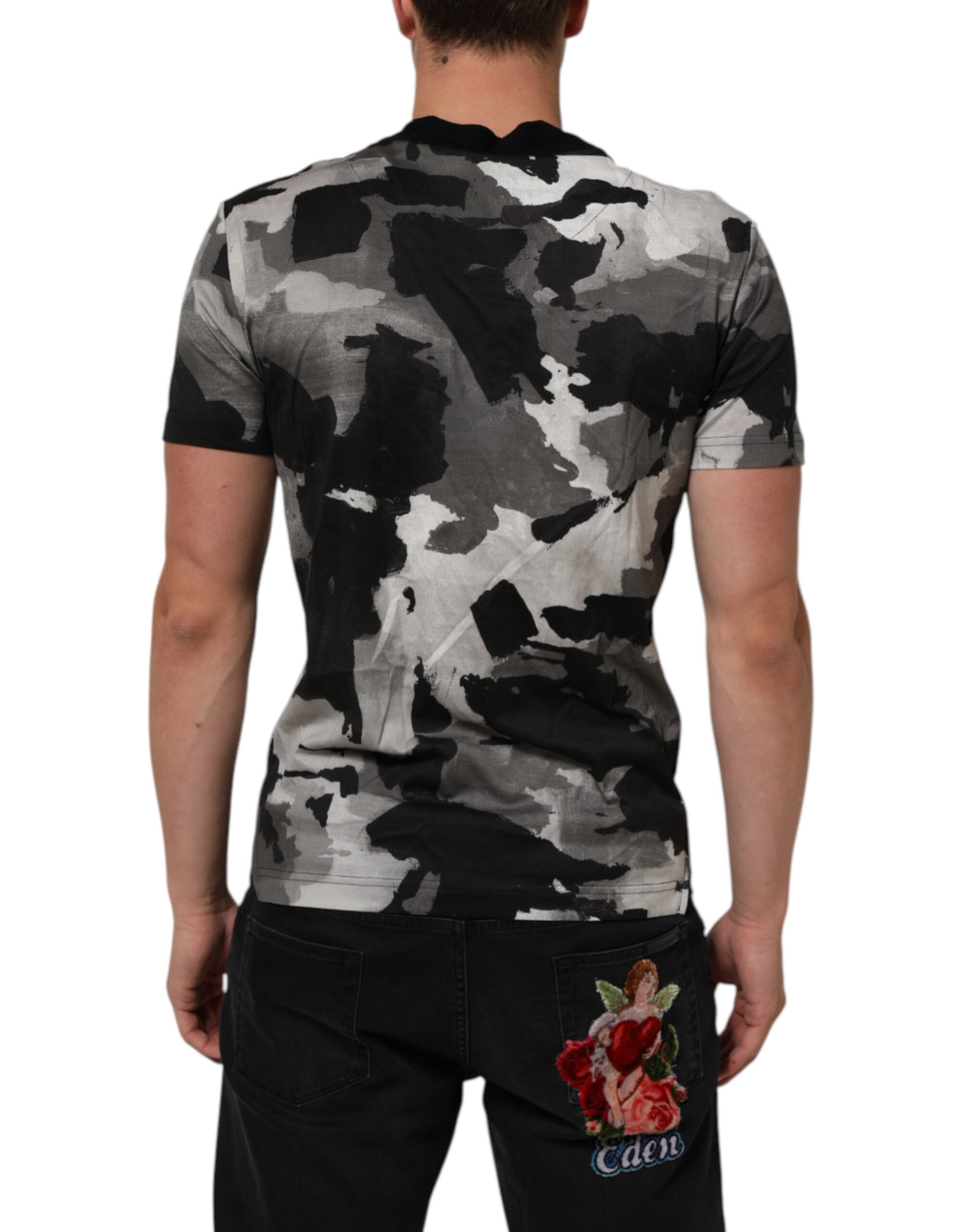 Dolce & Gabbana Multicolor Camouflage Men Short Sleeves Men's T-shirt
