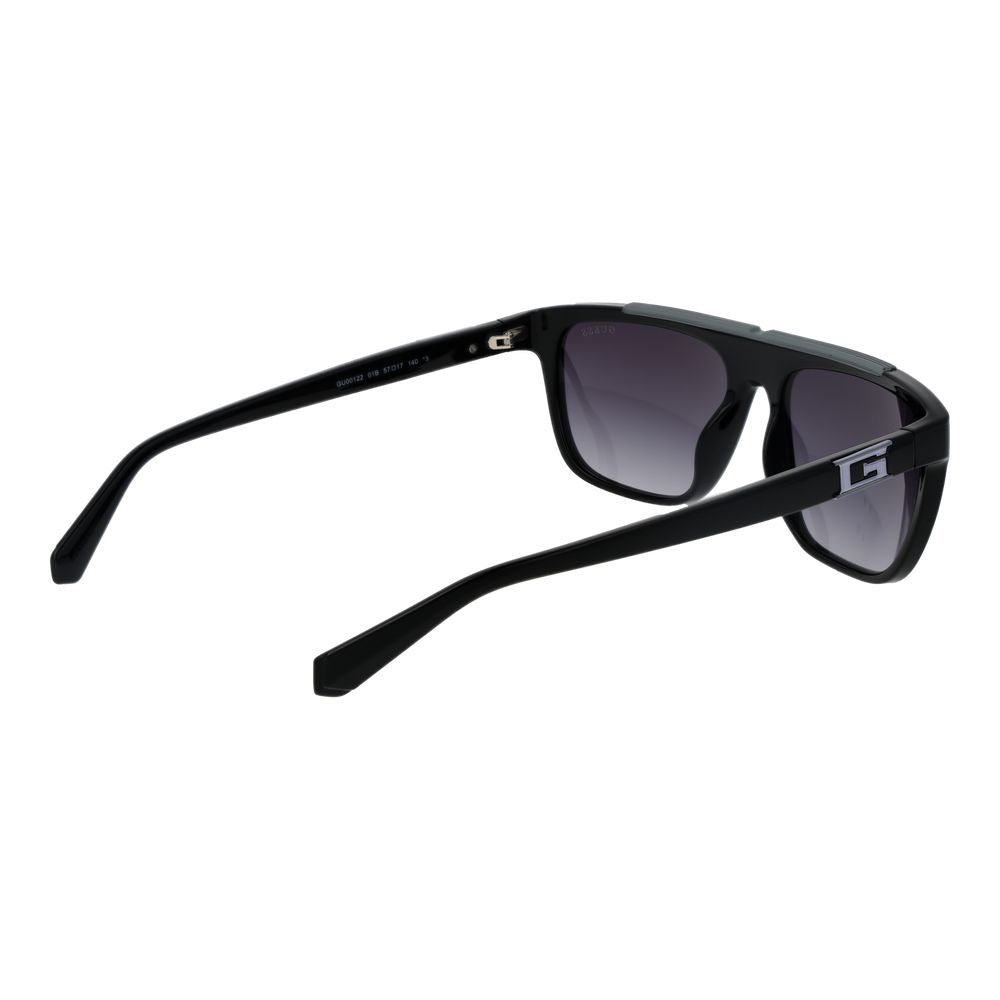Guess Black Stainless Steel Men's Sunglasses