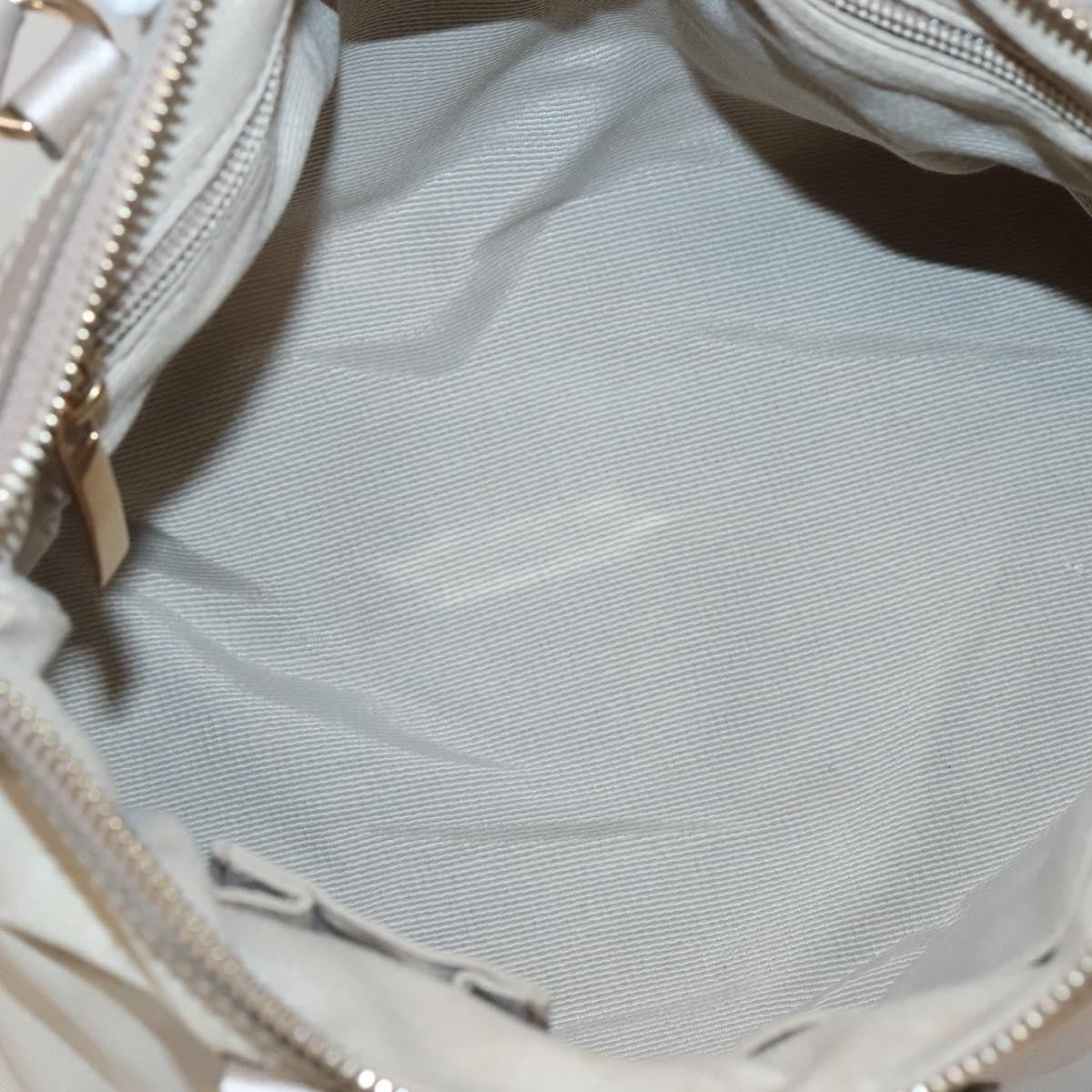 Salvatore Ferragamo Vala Nylon Beige Nylon Handbag (Pre-Owned)