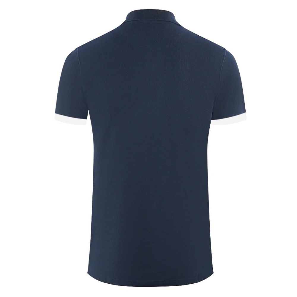 Aquascutum Blue Cotton Men Polo Men's Shirt