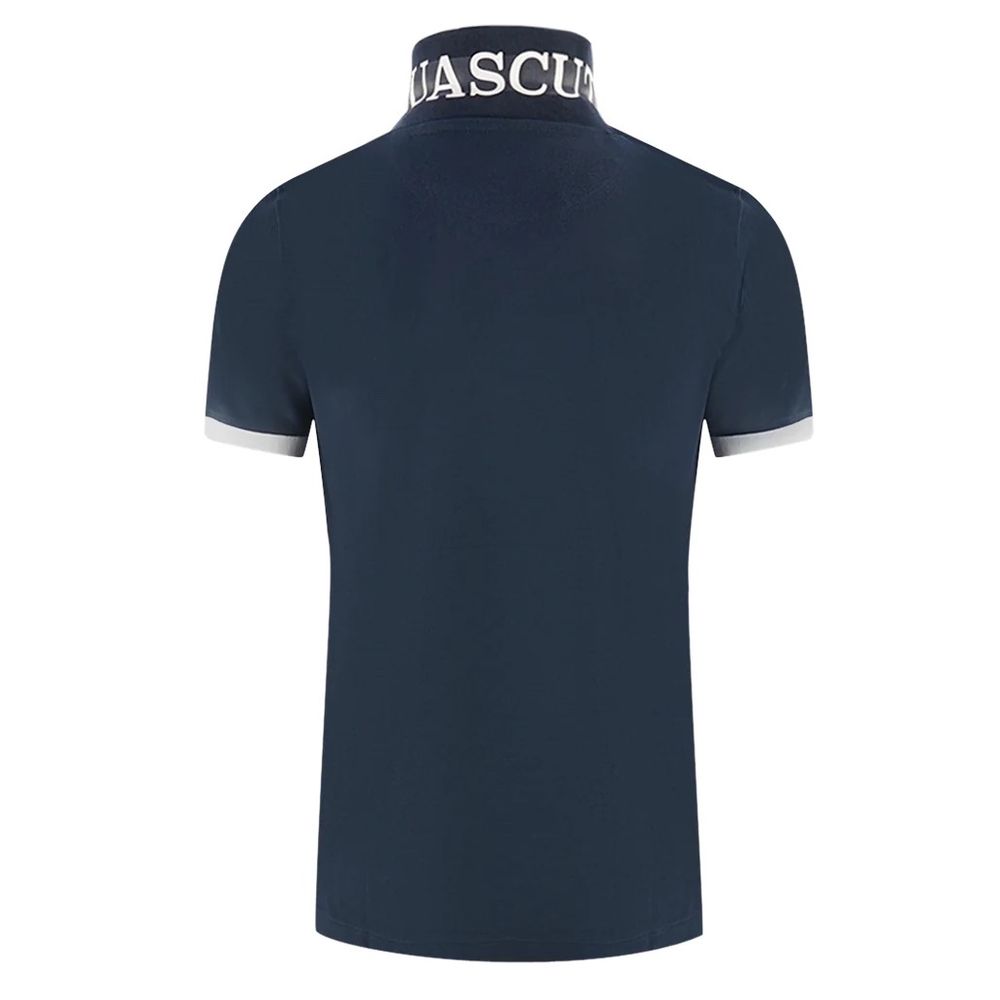 Aquascutum Blue Cotton Men Polo Men's Shirt