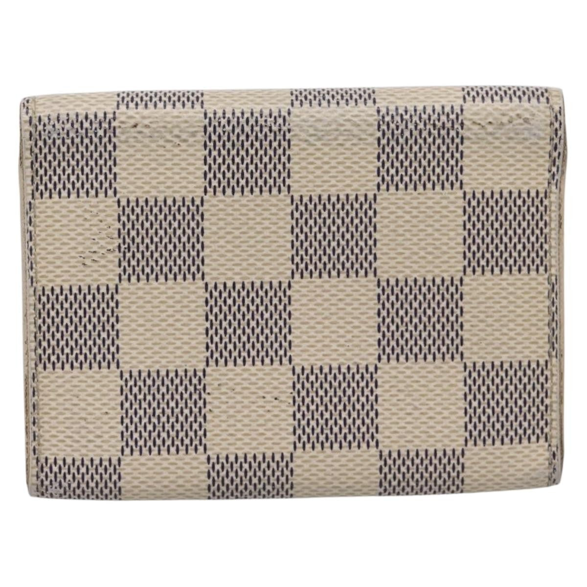 Louis Vuitton Envelope Business Card Holder Damier White Canvas Card Holders Accessory (Pre-Owned)