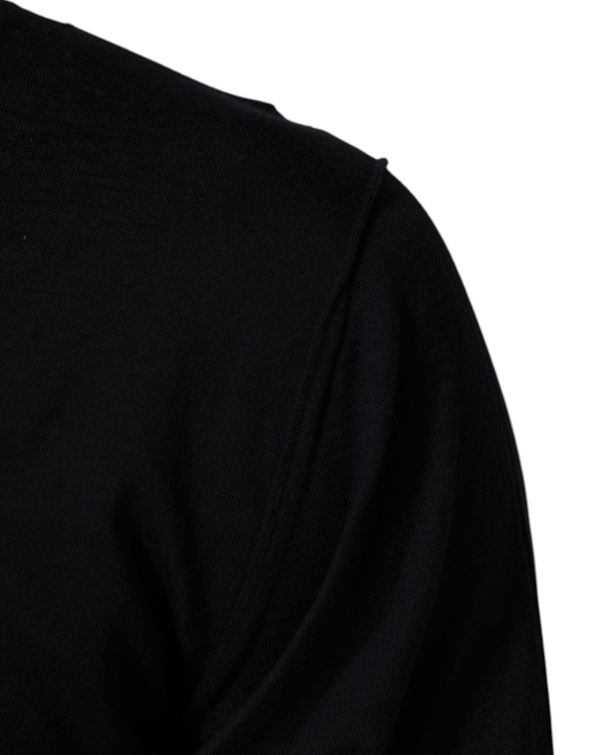 Dolce & Gabbana Black Cashmere Knit V-Neck Pullover Men's Sweater (Pre-Owned)