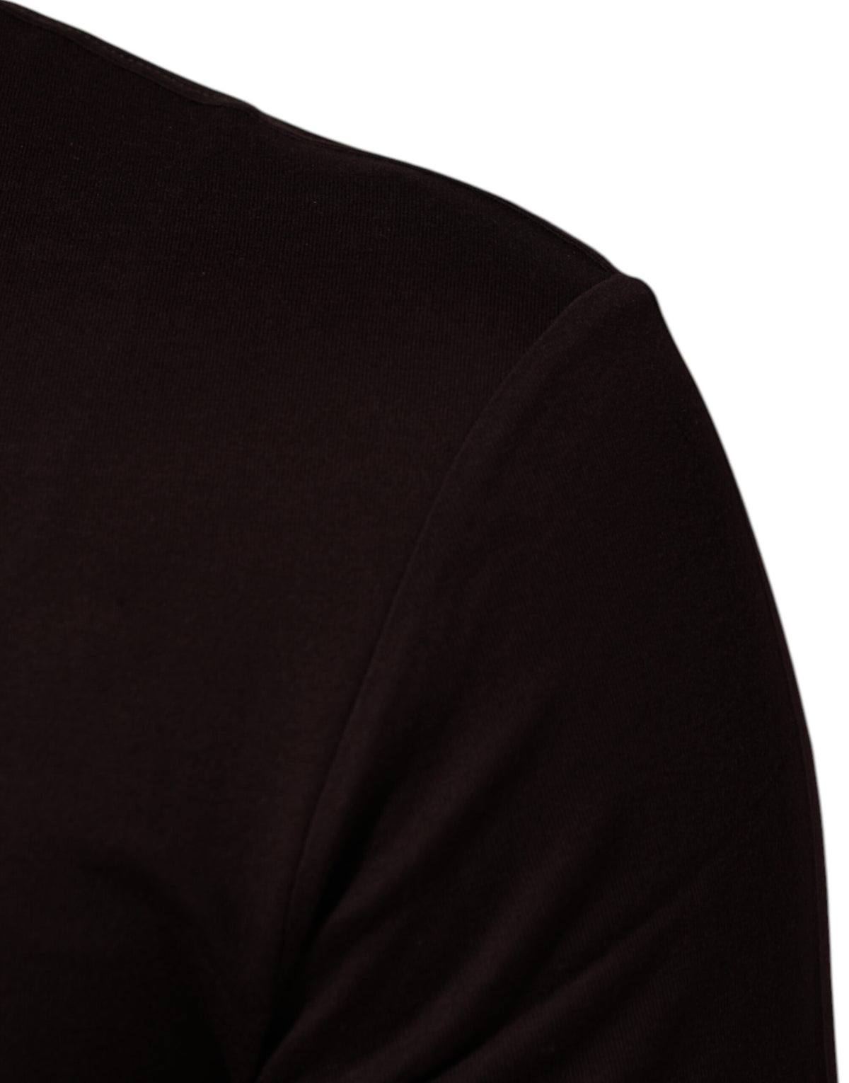 Dolce & Gabbana Brown Logo Plaque Cotton Crew Neck Men's T-shirt