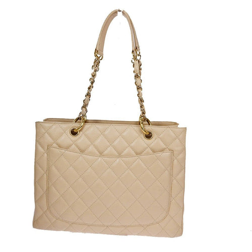 Chanel Grand Shopping Beige Leather Tote Bag (Pre-Owned)
