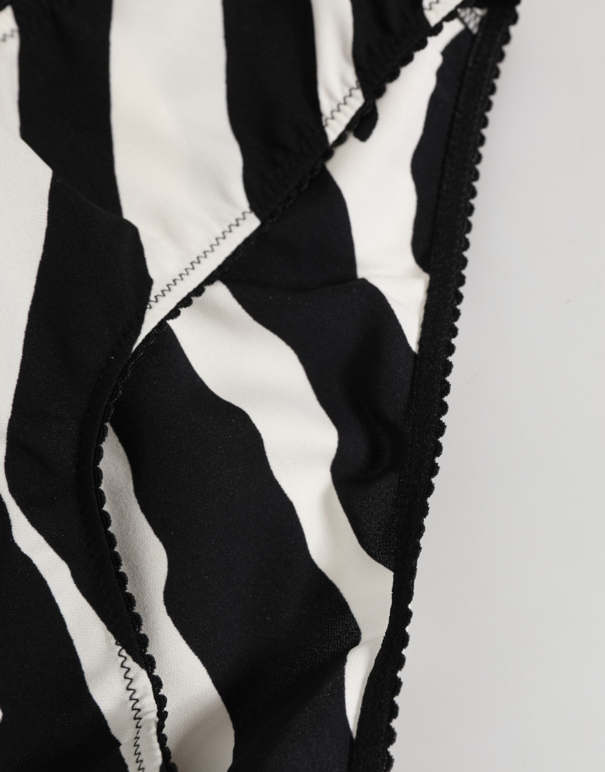Dolce & Gabbana Black White Zebra Print Slip Briefs Women's Underwear
