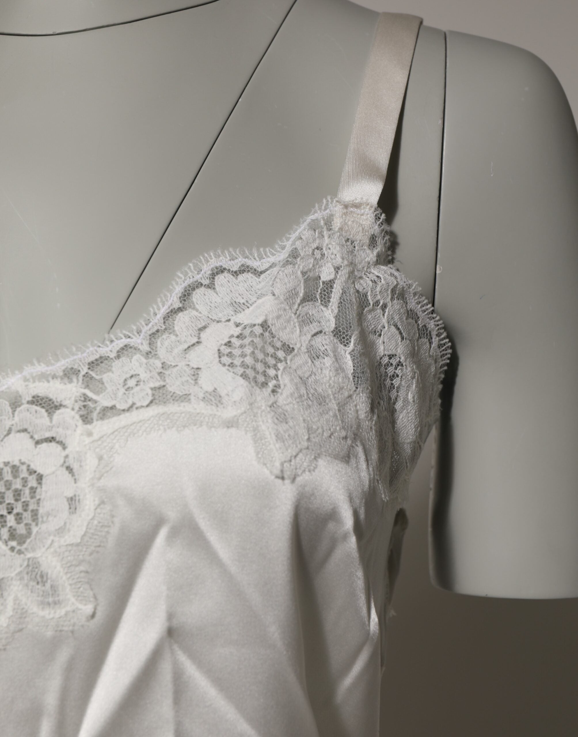 Dolce & Gabbana Off White Floral Lace Tank Lingerie Top Women's Underwear