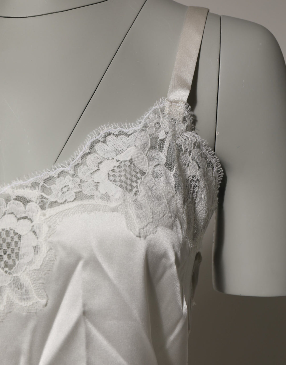 Dolce & Gabbana Off White Floral Lace Tank Lingerie Top Women's Underwear
