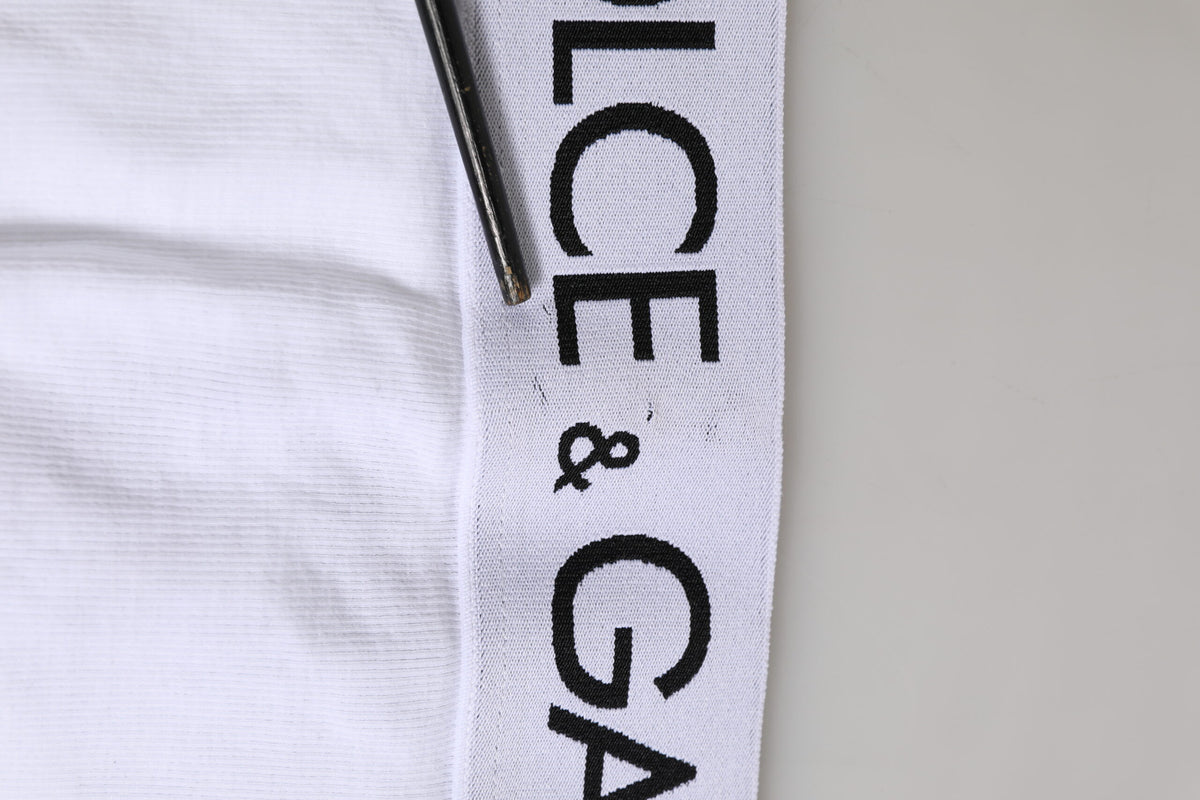 Dolce & Gabbana White Cotton Stretch High Waist Panty Women's Underwear (Pre-Owned)