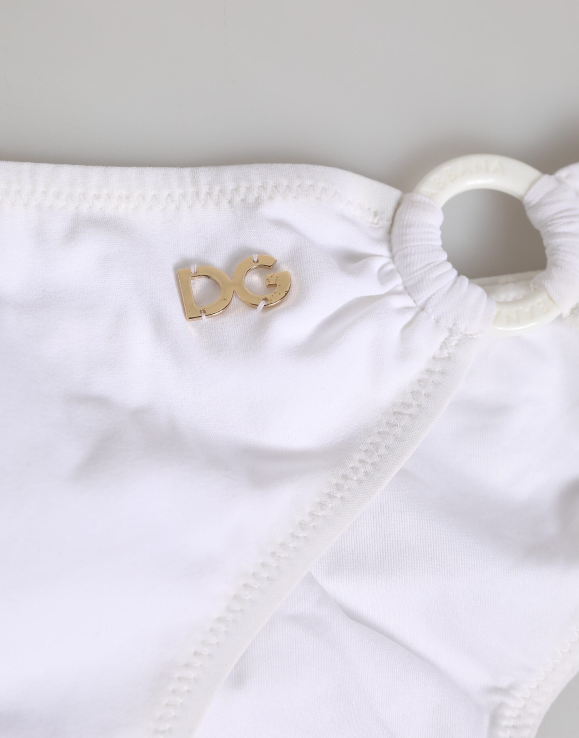 Dolce & Gabbana White Logo Swimsuit 2 Piece Top Bottom Women's Swimwear