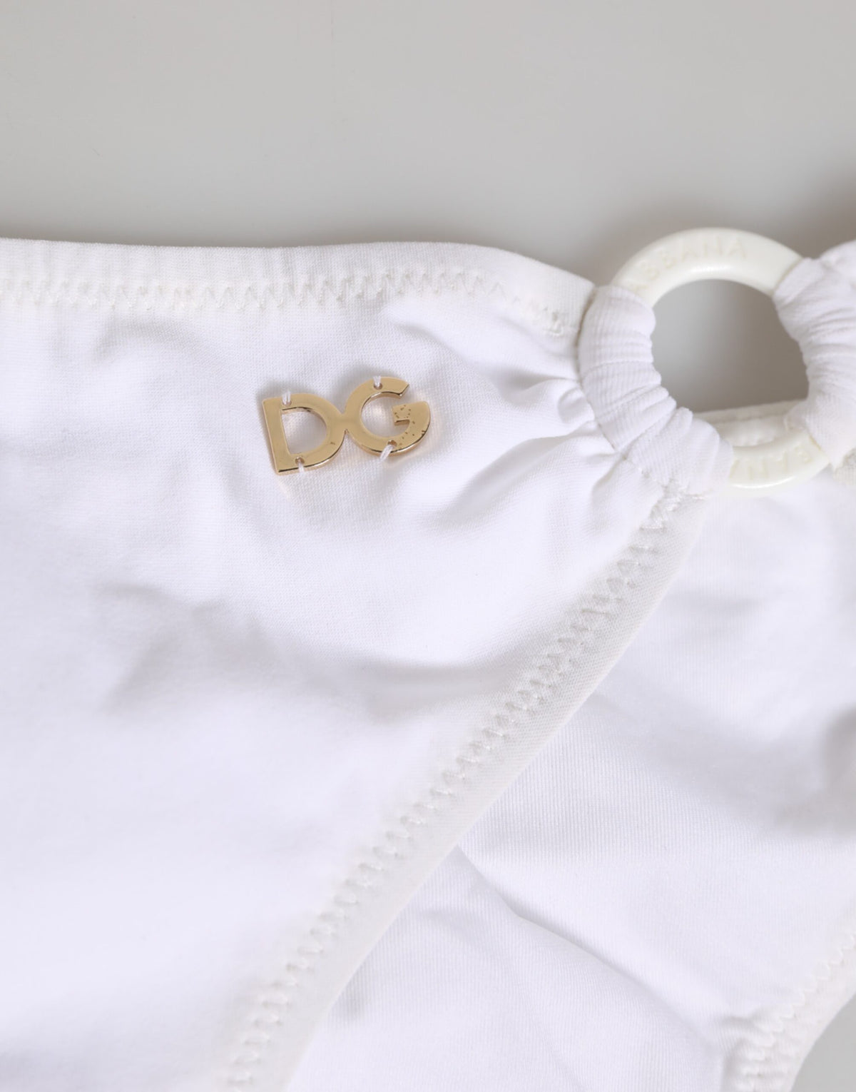 Dolce & Gabbana White Logo Swimsuit 2 Piece Top Bottom Women's Swimwear