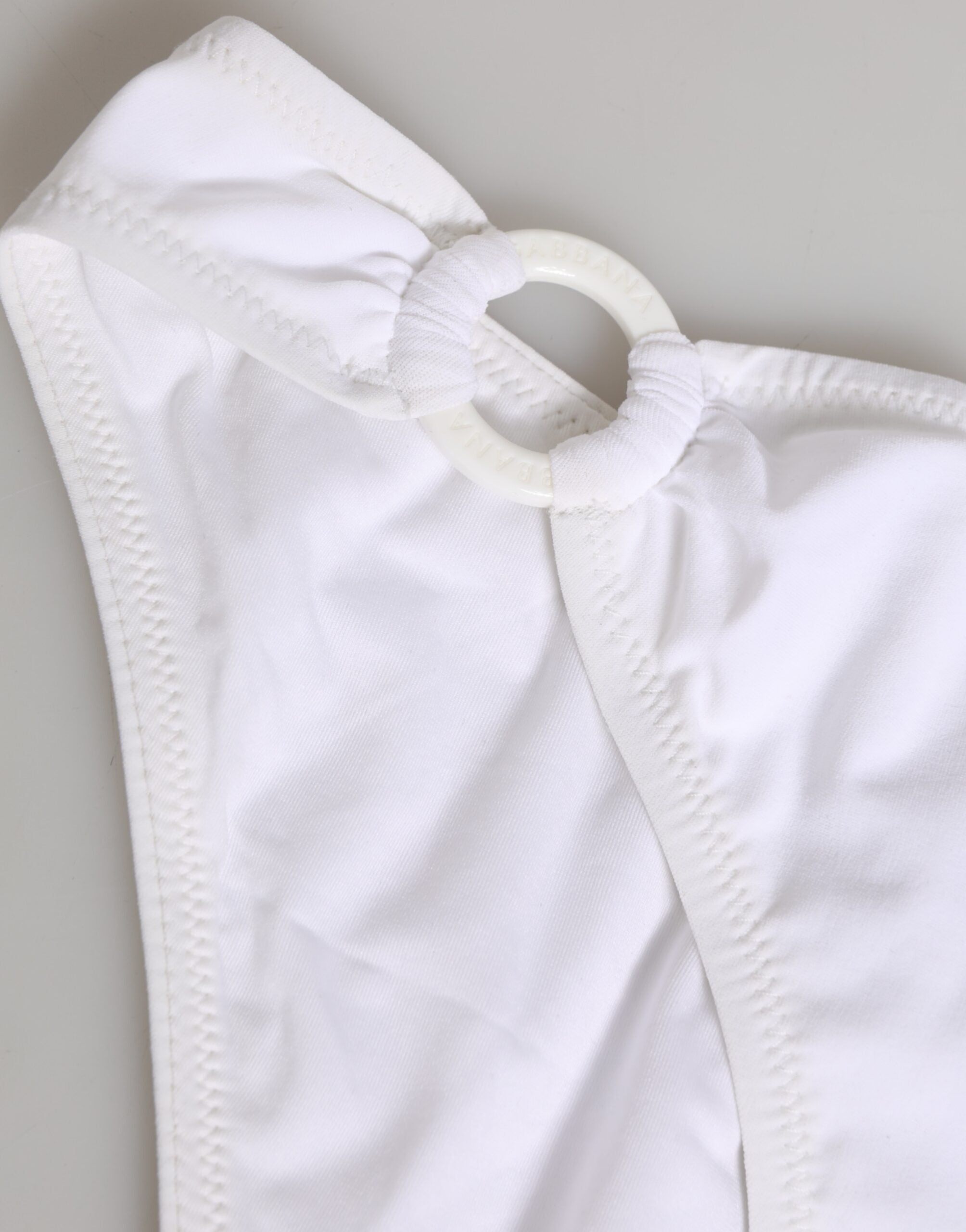Dolce & Gabbana White Logo Swimsuit 2 Piece Top Bottom Women's Swimwear