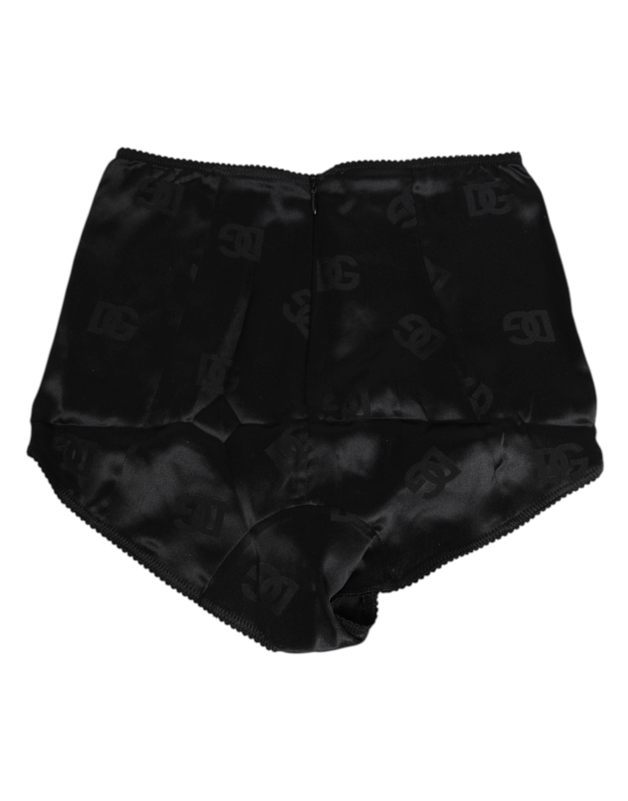 Dolce & Gabbana Black Silk Stretch High Waist Girdle Women's Underwear