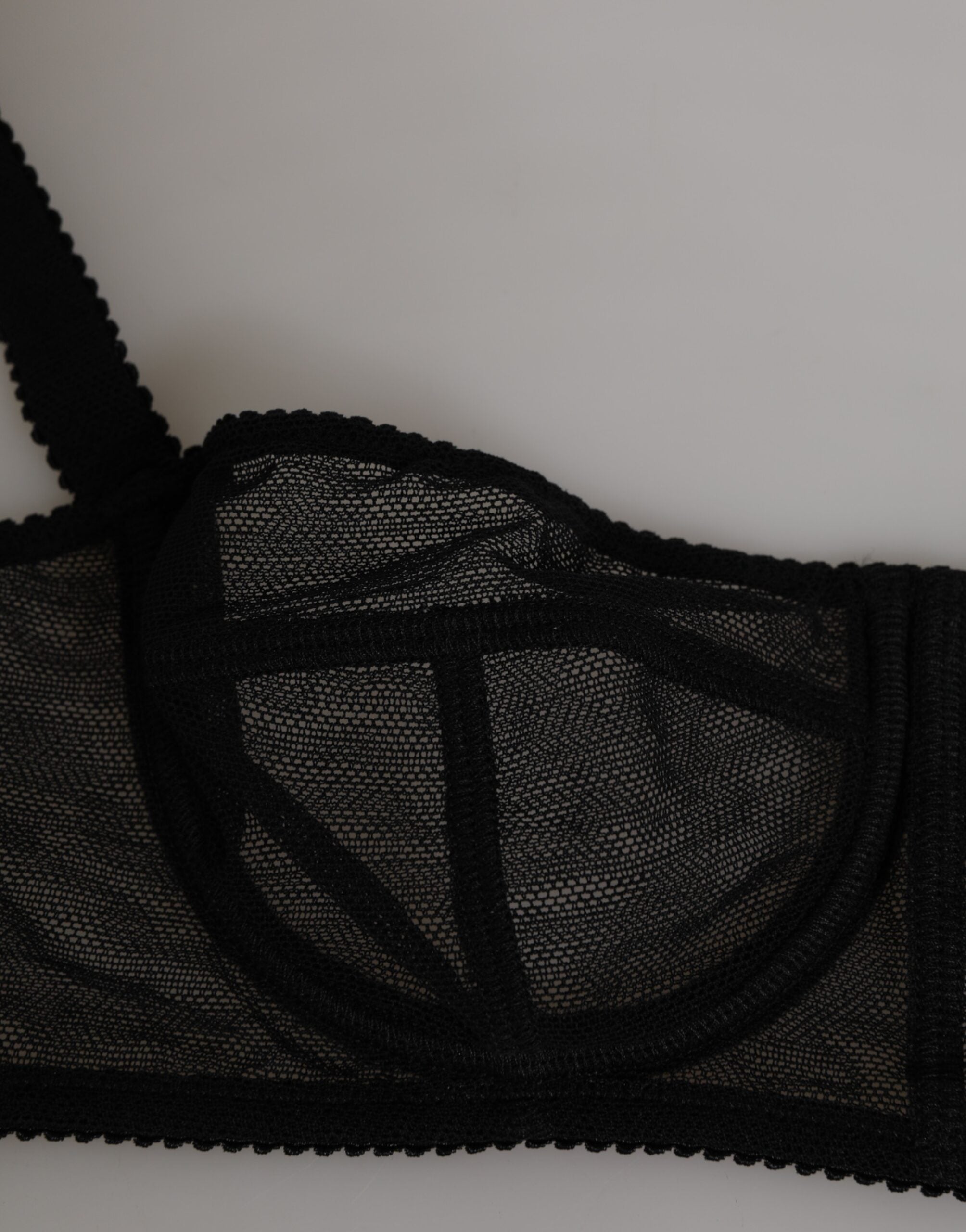 Dolce & Gabbana Black Floral Underwired Balconette Bra Women's Underwear