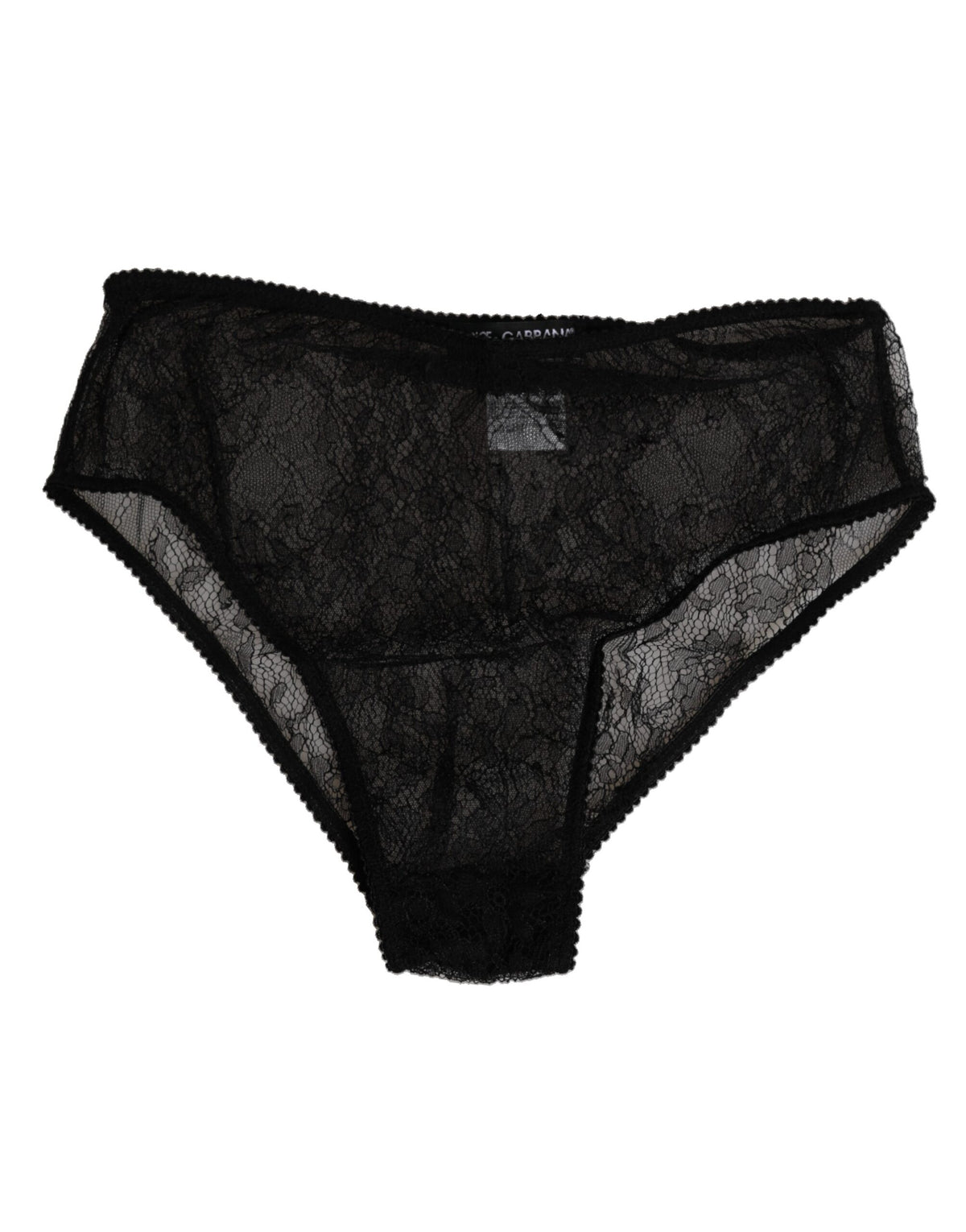 Dolce & Gabbana Black Nylon Stretch High Waist Panty Women's Underwear