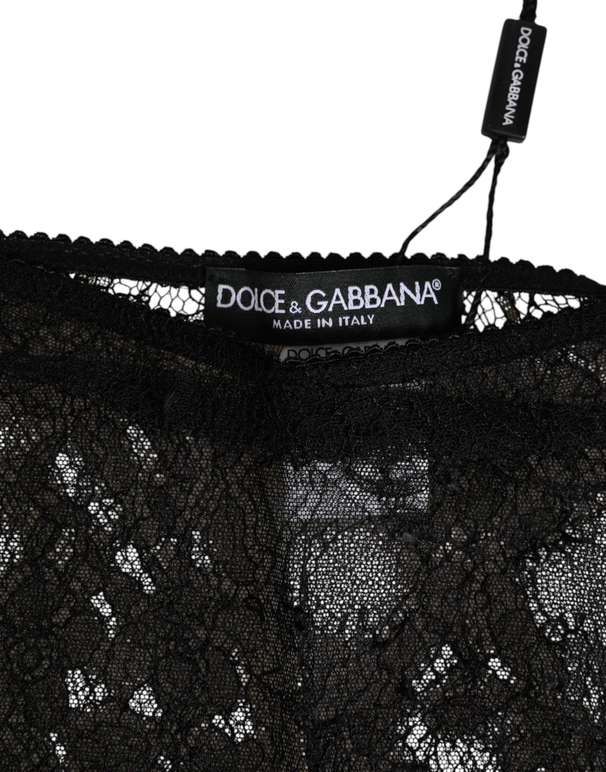 Dolce & Gabbana Black Nylon Stretch High Waist Panty Women's Underwear