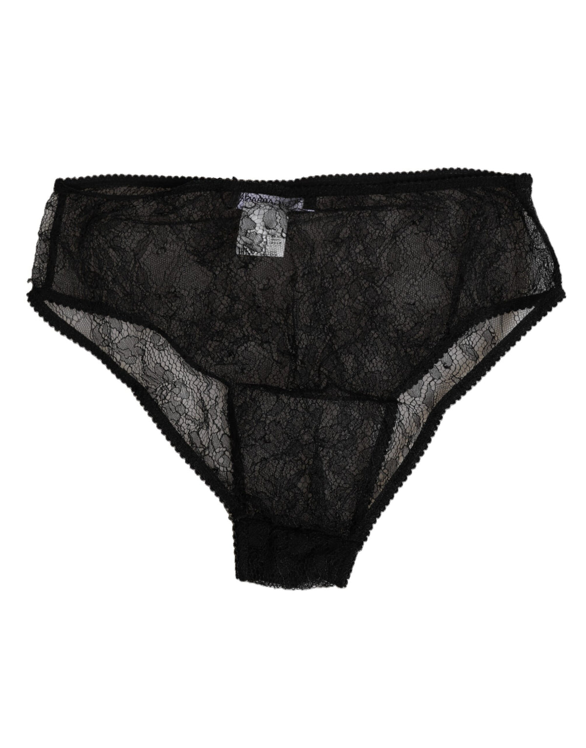 Dolce & Gabbana Black Nylon Stretch High Waist Panty Women's Underwear